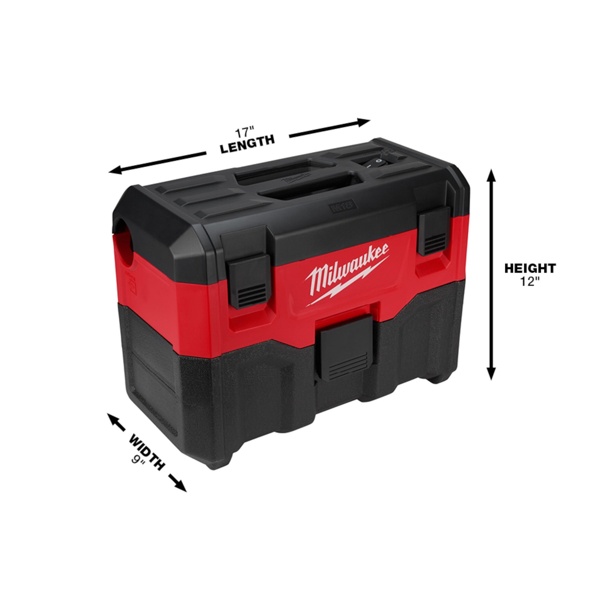 Milwaukee 0880-20 – Aspirateur eau et poussière sans fil au lithium-ion M18 18 V de 7,5 litres (outil seulement)