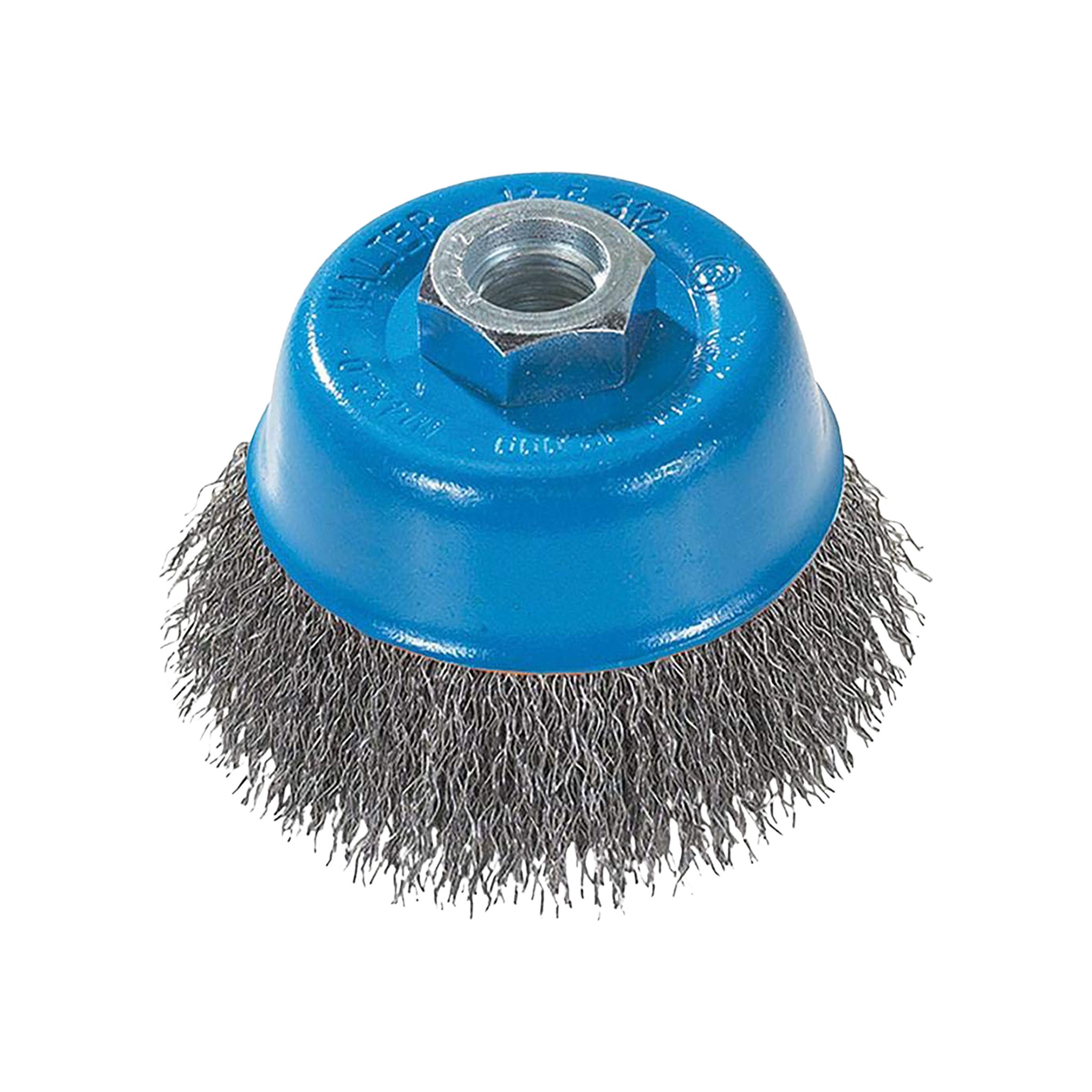 WALTER 13E514 - 5" Stainless Crimped Wire Cup Brush, 5/8"-11