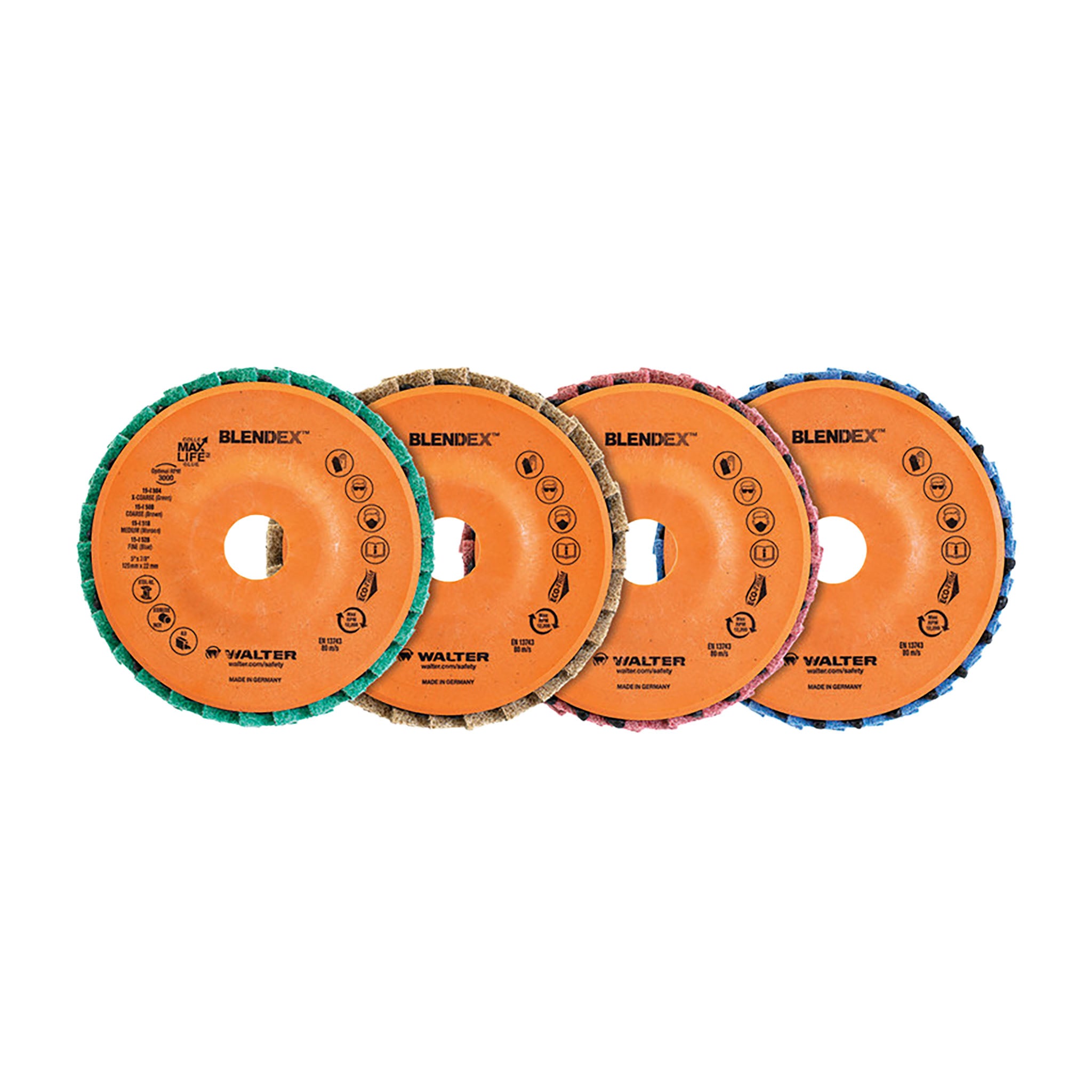 WALTER 15I501 - Enduro-Flex 2-in-1 Turbo Flap Discs, 5" (10-Pack)