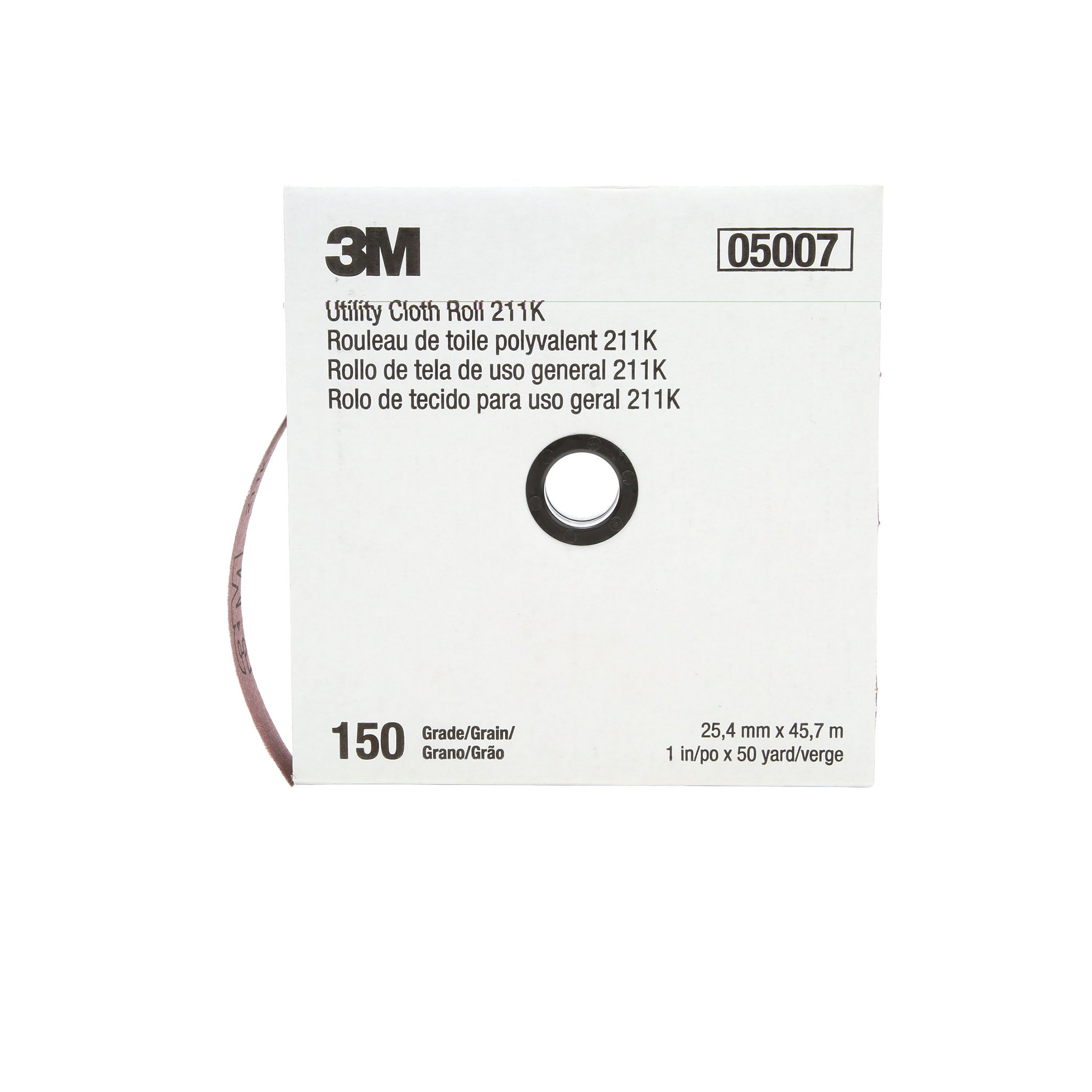 3M 211K - Utility Cloth Roll, 1" x 50yd, 150-Grit