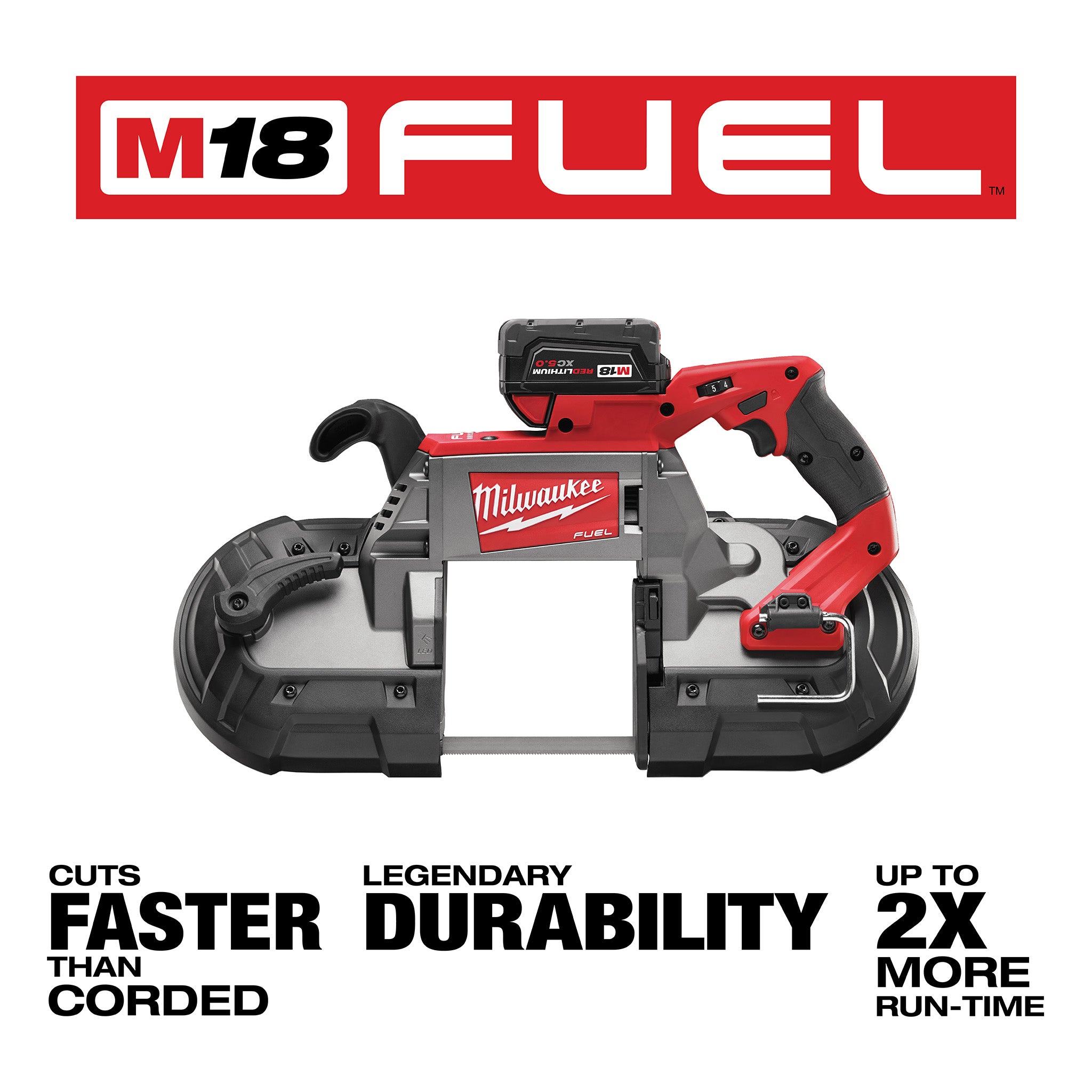 Milwaukee 2729-22 - M18 FUEL 18-Volt Lithium-Ion Brushless Cordless Deep Cut Band Saw with (2) 5.0Ah Batteries & Charger