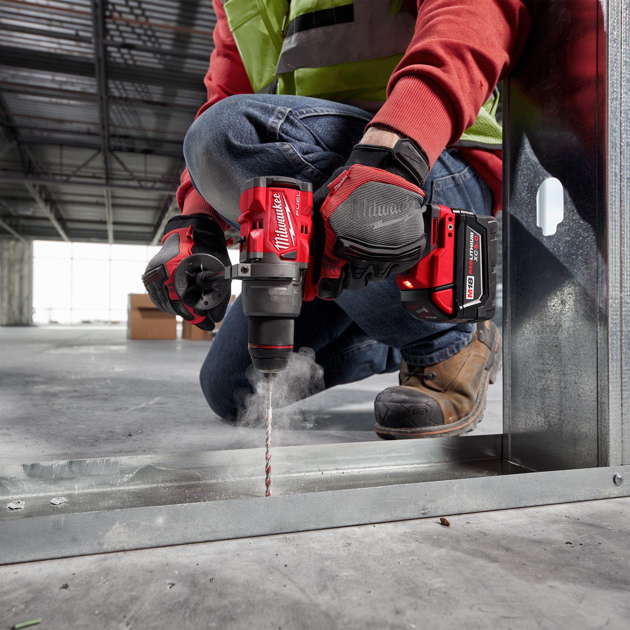 Milwaukee 3697-22 - M18 FUEL 18V Li-Ion Brushless Next Generation Hammer Drill Impact Driver Kit w/ (2) 5.0ah Battery