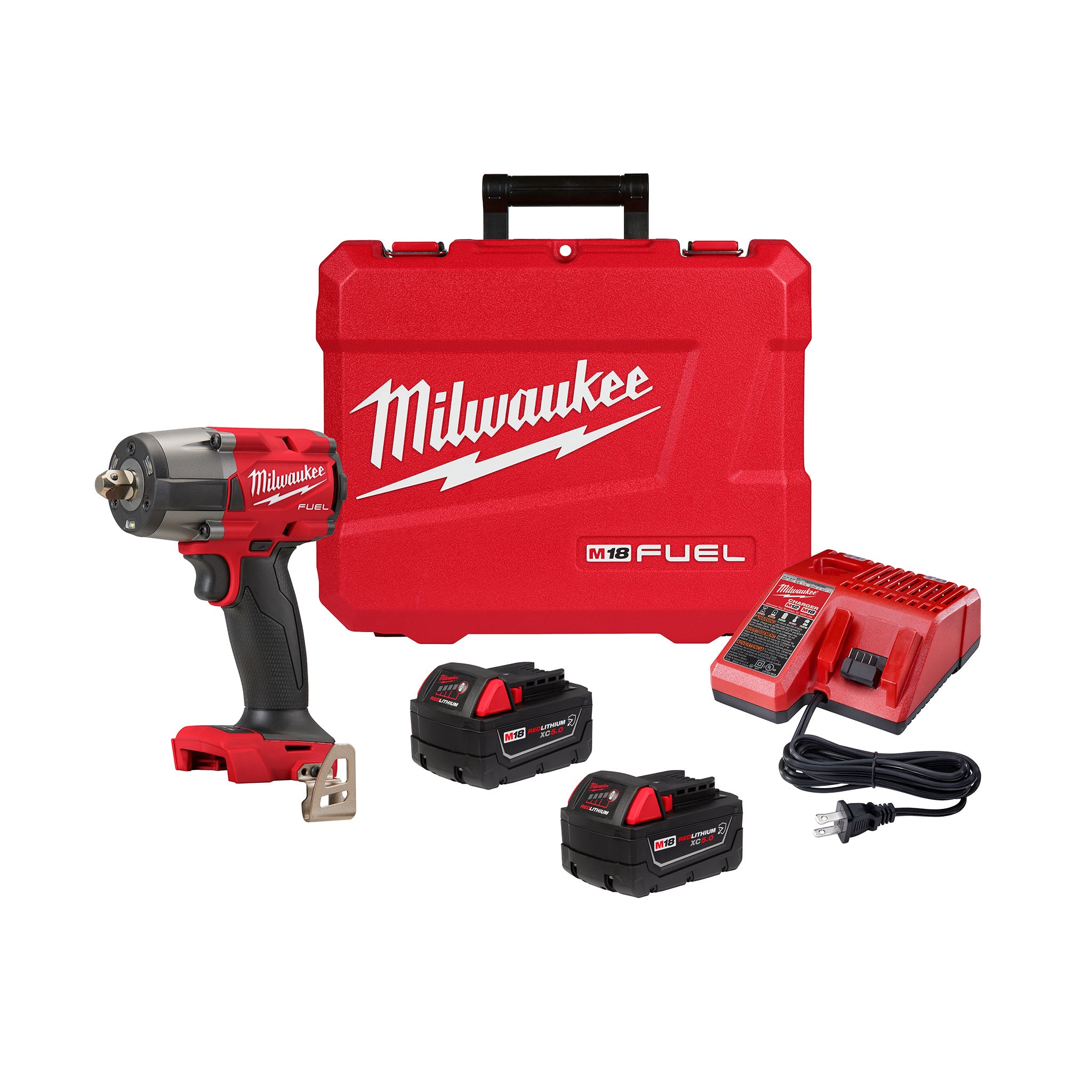 Milwaukee 2962P-22R - M18 FUEL 1/2" Mid-Torque Impact Wrench (Kit, Pin Detent)