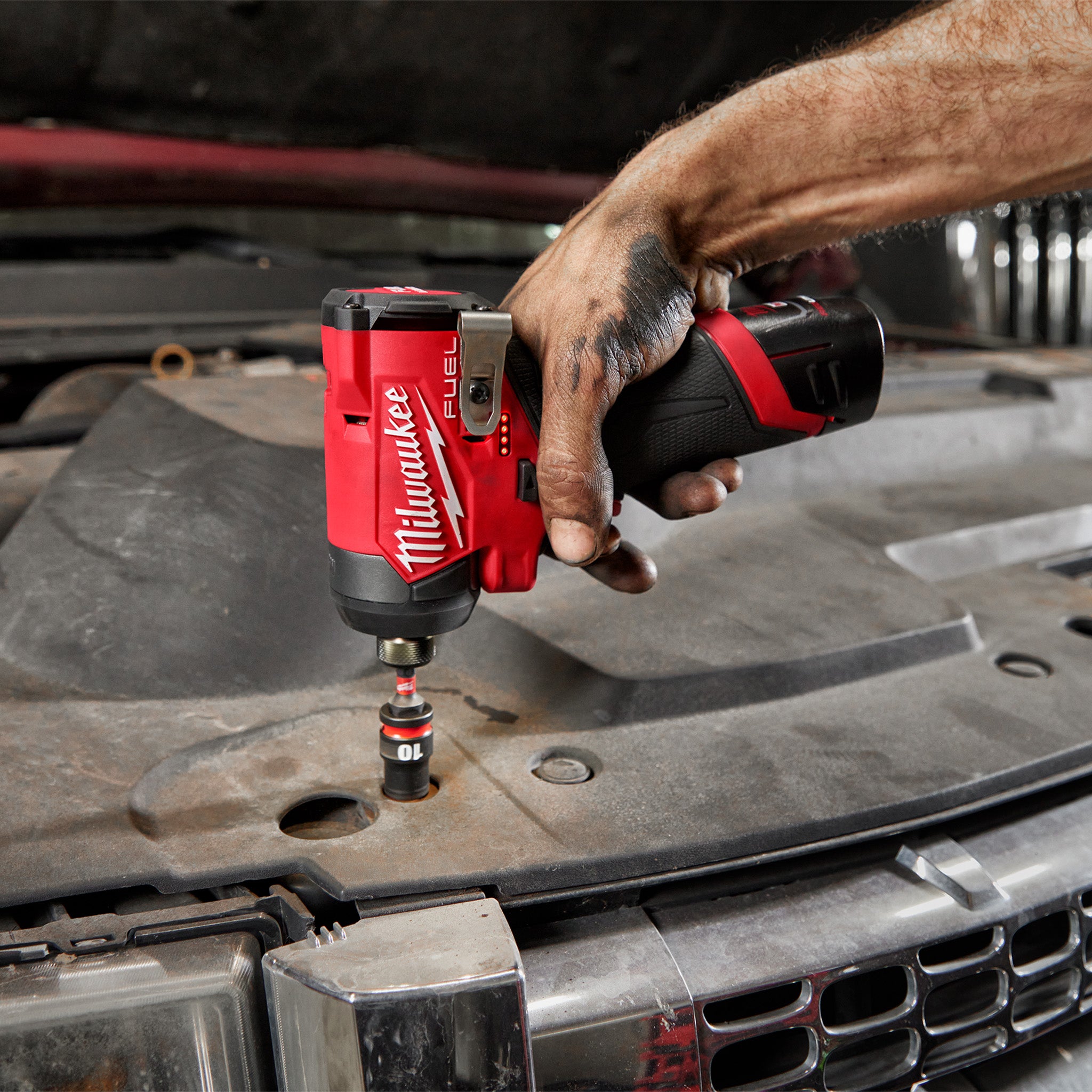 Milwaukee 3453-22 - M12 FUEL 12V Li-Ion Brushless Next Generation 1/4 in Hex Impact Driver Kit w/ (2) 2.0Ah Batteries