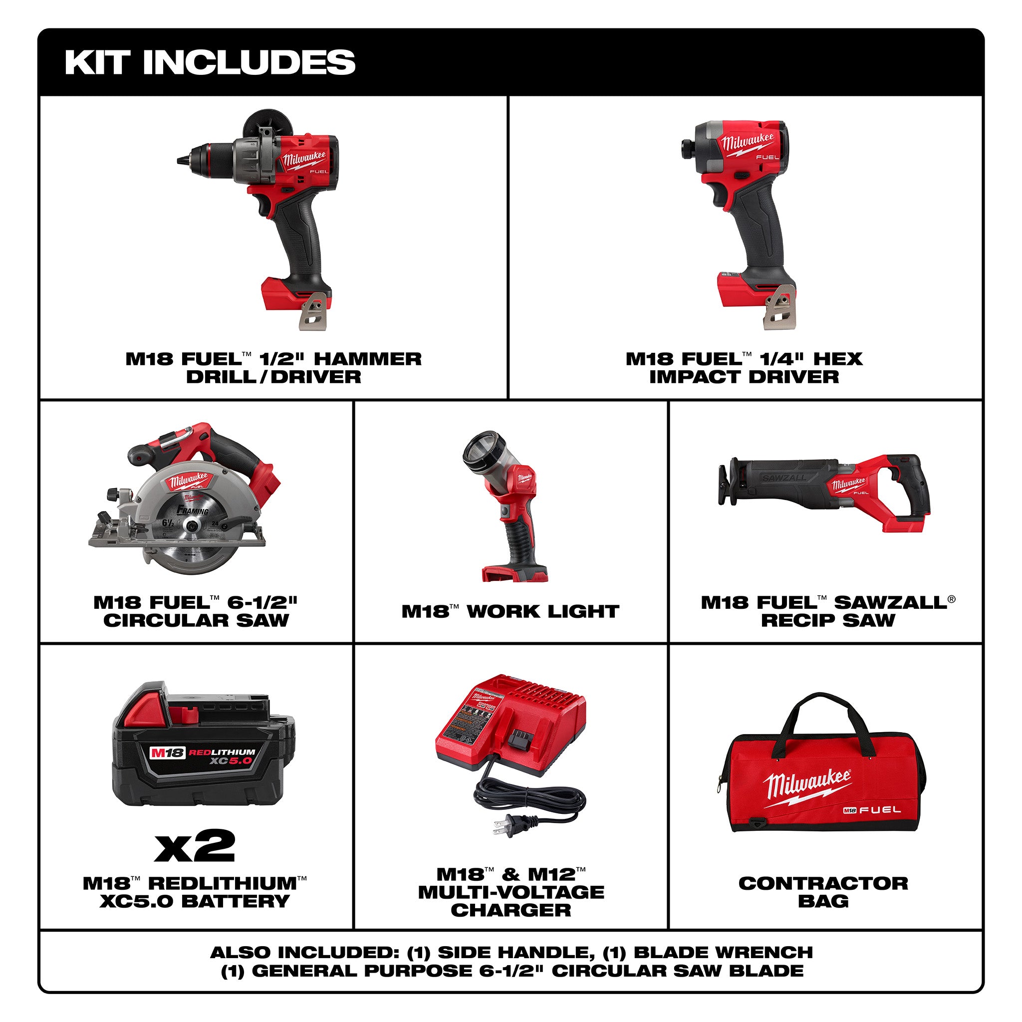 Milwaukee 3697-25 - M18 FUEL 5-Tool Combo (Kit)