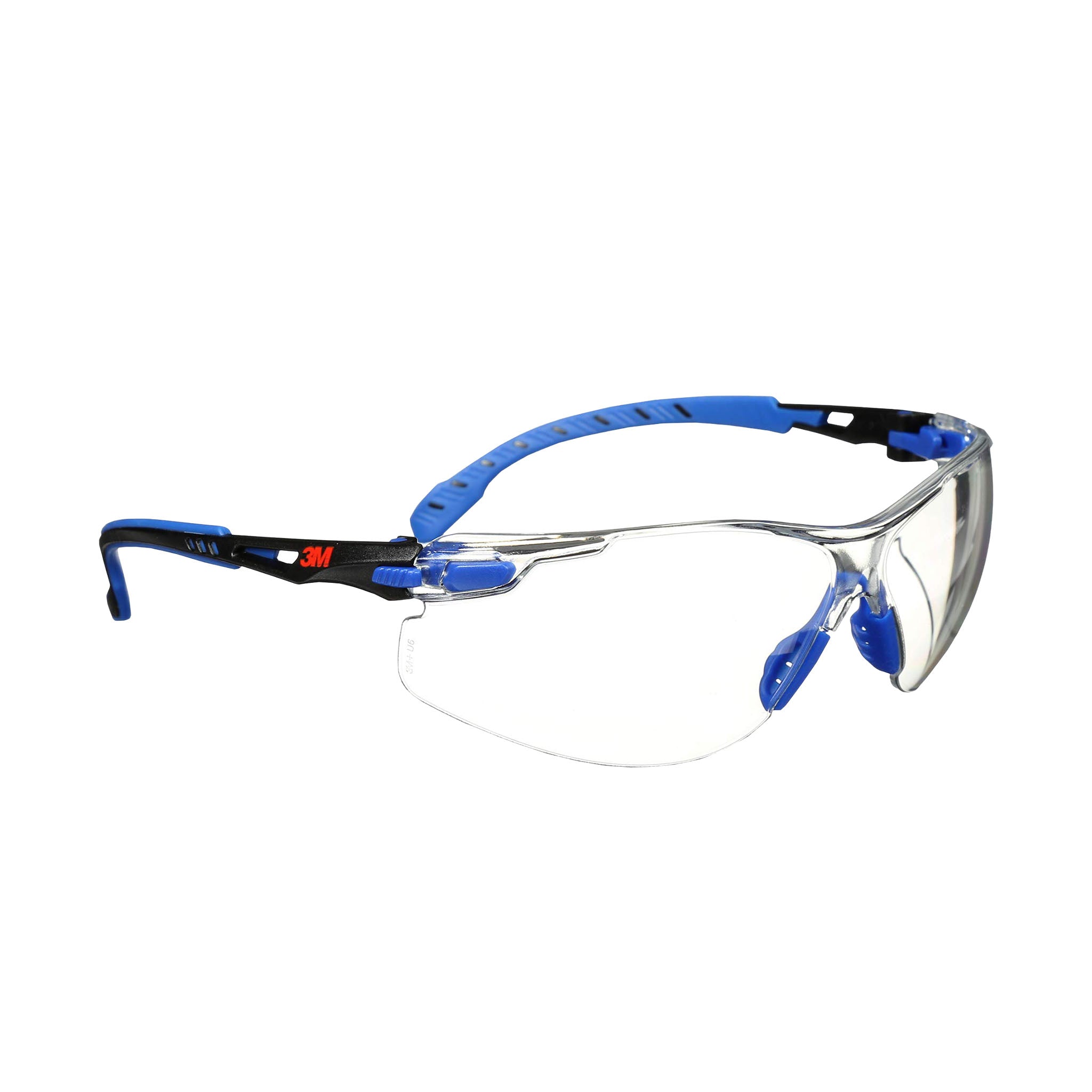 3M Solus S1101SGAF - Safety Glasses, Clear Anti-Fog Lens, Blue/Black Frame