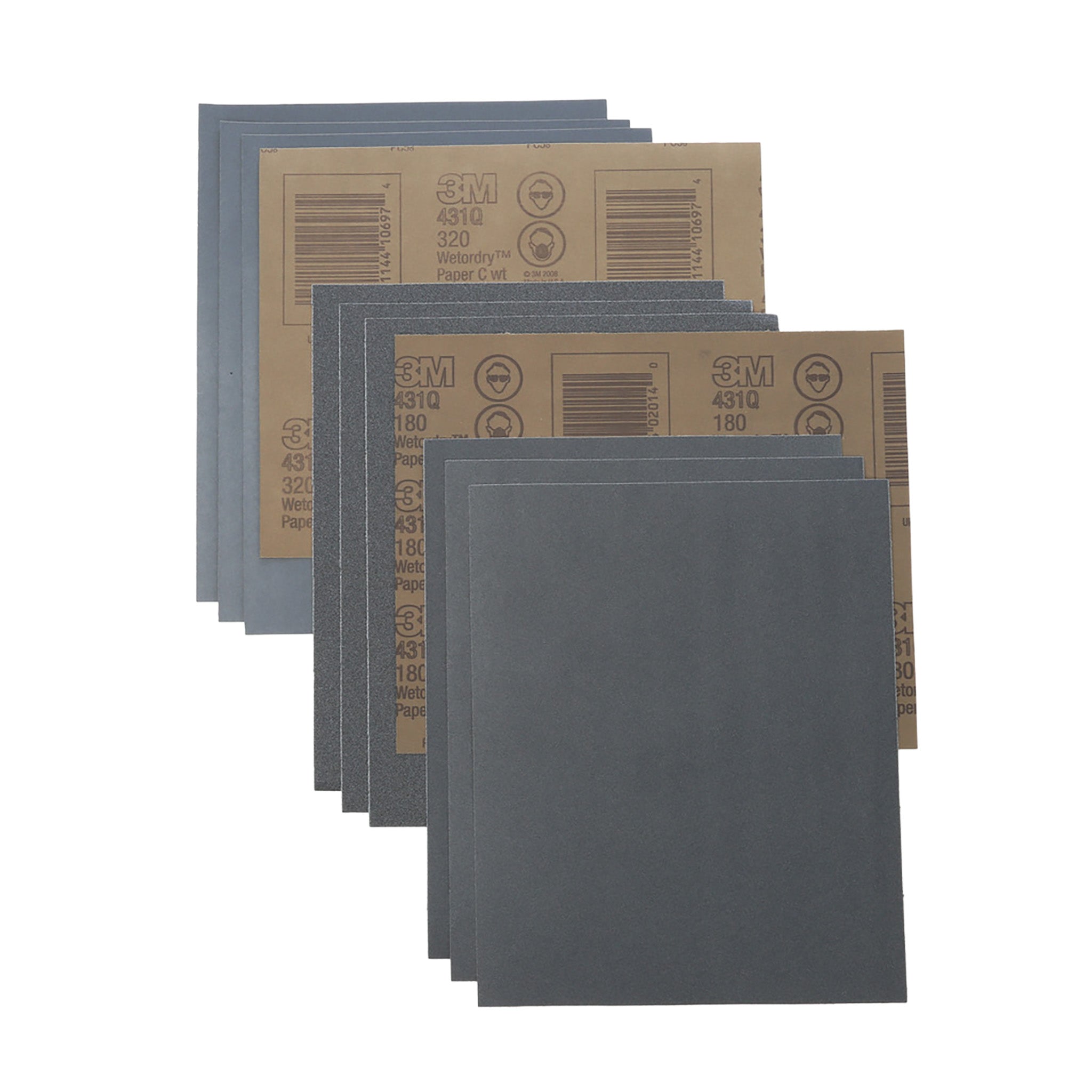 3M™ 431Q Series Wetordry Sanding Paper, 100 Grit, C-Weight, 9" x 11", 50/Pack, (228.6 mm x 279.4 mm)