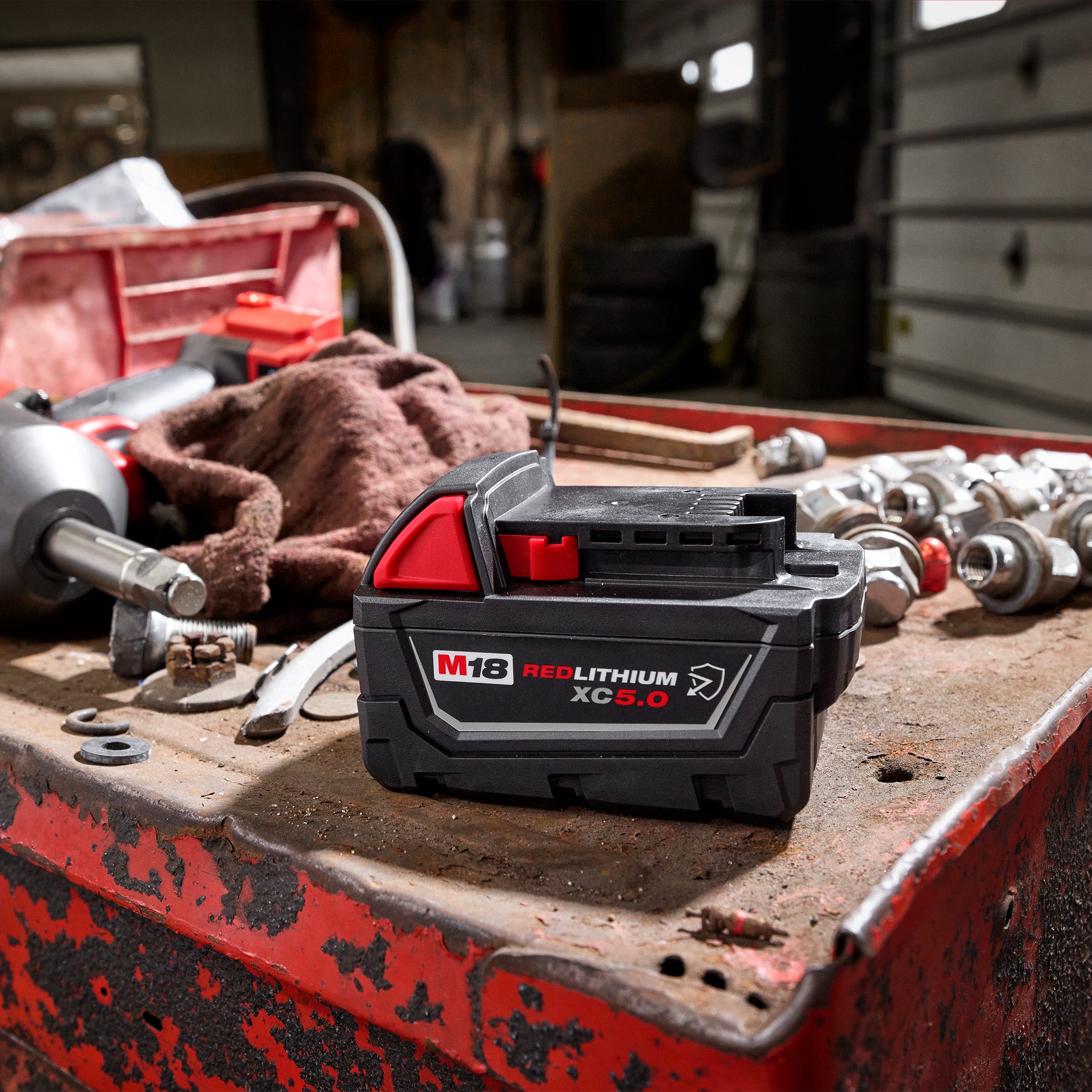 Milwaukee 48-11-1850 - Batterie REDLITHIUM 18 V M18 Lithium-Ion haute capacité (XC) 5,0 Ah
