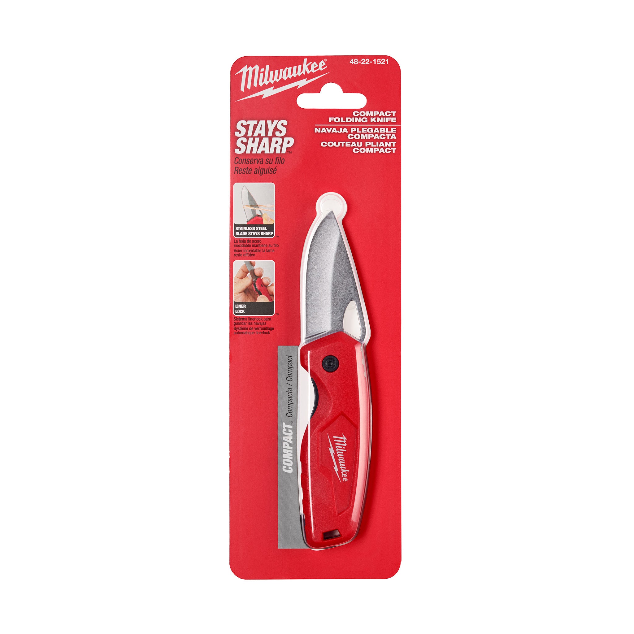 Milwaukee 48-22-1521 - FASTBACK 2.5 -inch Blade Length Compact Folding Knife