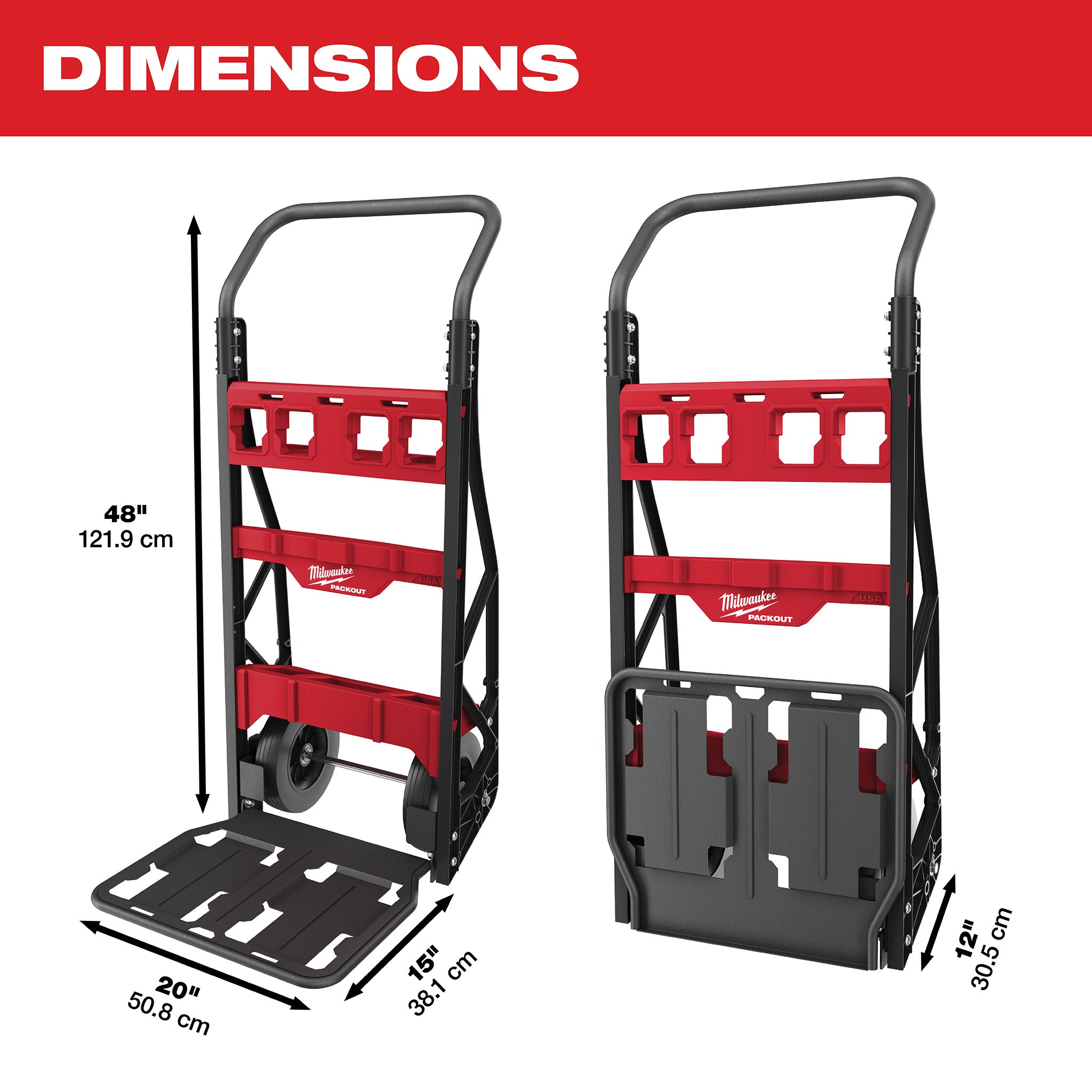 Milwaukee 48-22-8415 - Chariot à 2 roues PACKOUT