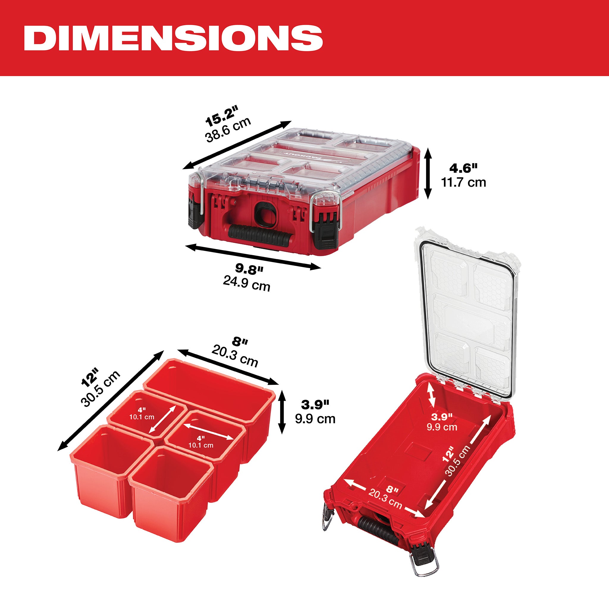 Milwaukee 48-22-8435 - Organiseur compact PACKOUT, 5 compartiments