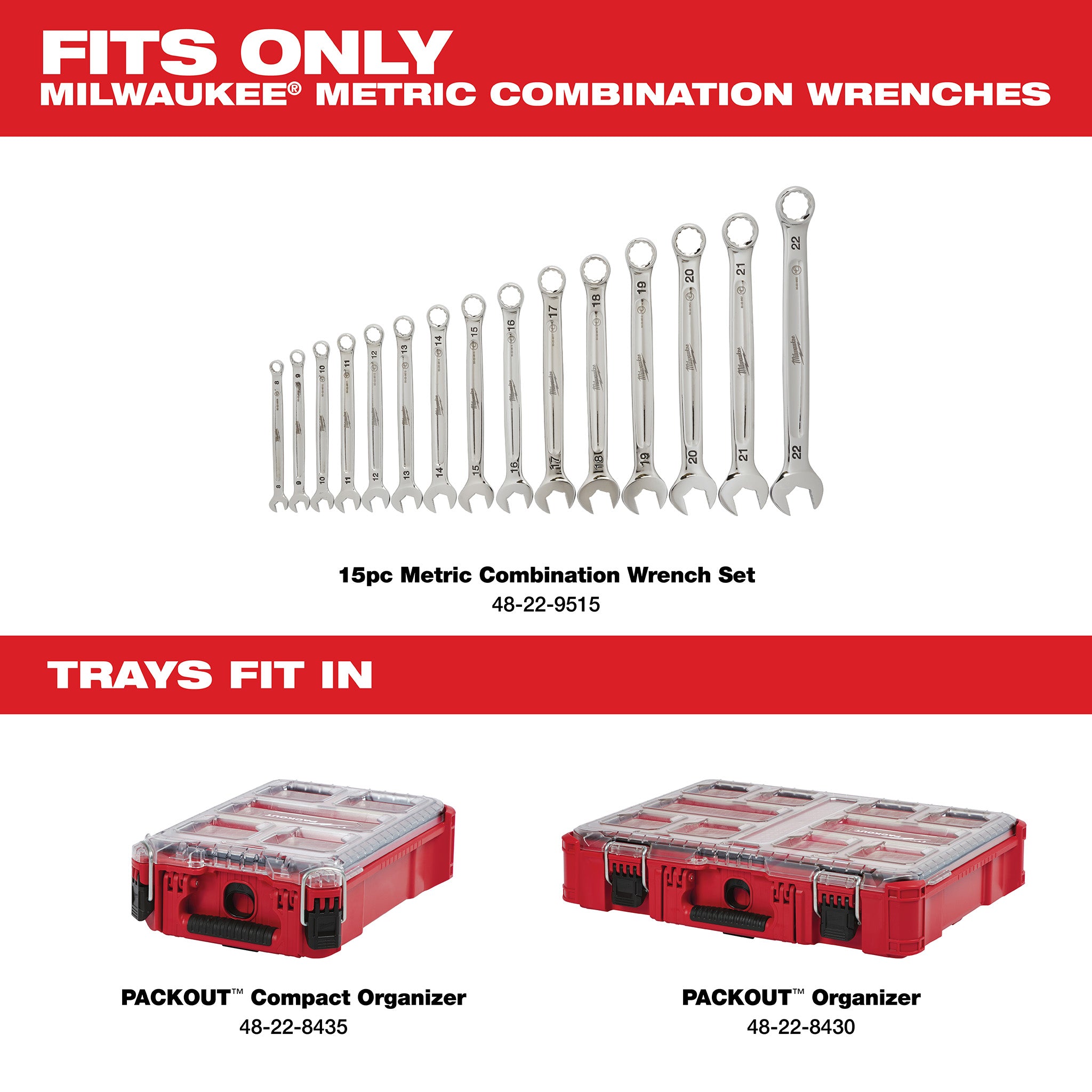 Milwaukee 48-22-8435 - Organiseur compact PACKOUT, 5 compartiments