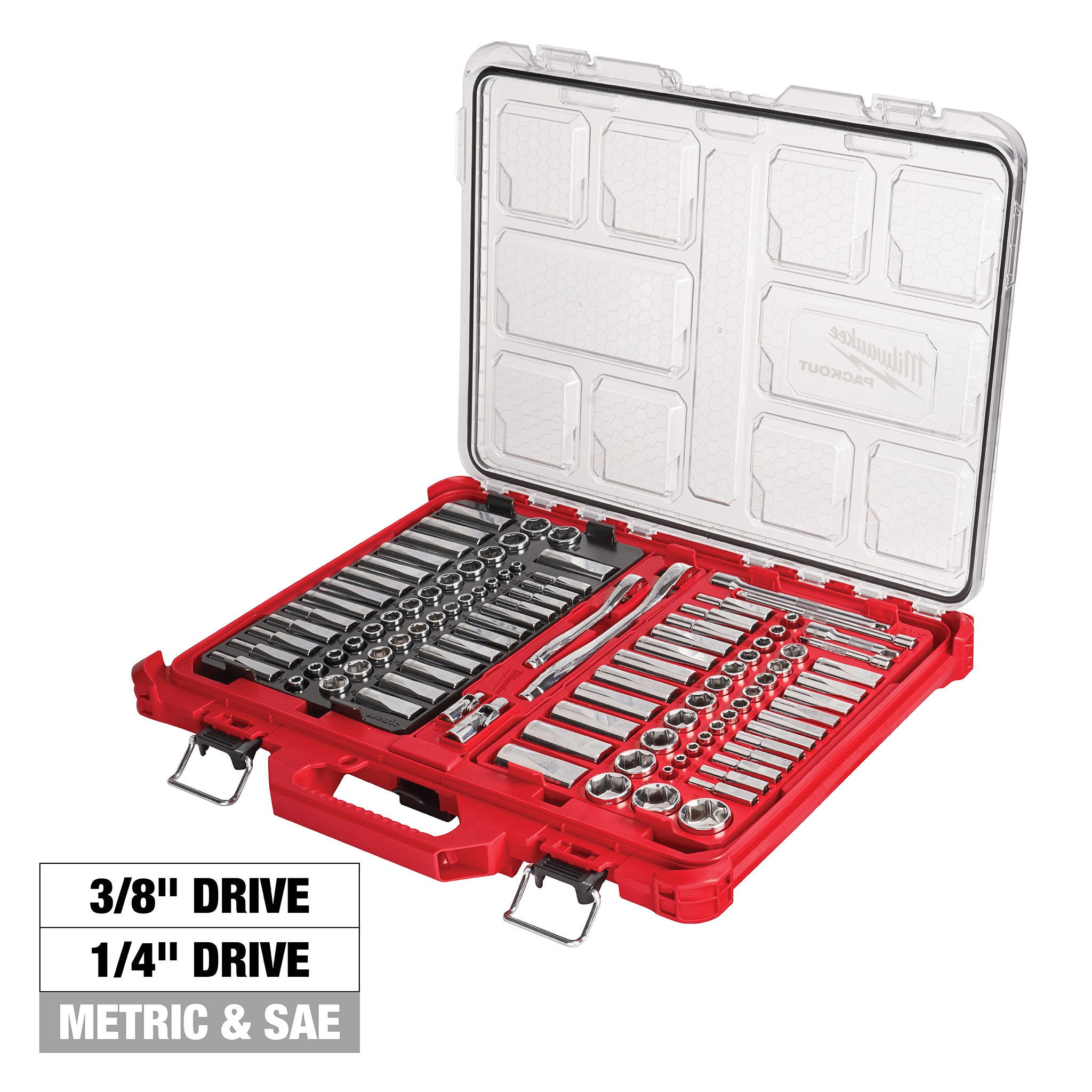 Milwaukee 48-22-9486 - PACKOUT 106-Pc 1/4" & 3/8" Ratchet/Socket Set (SAE/Metric)