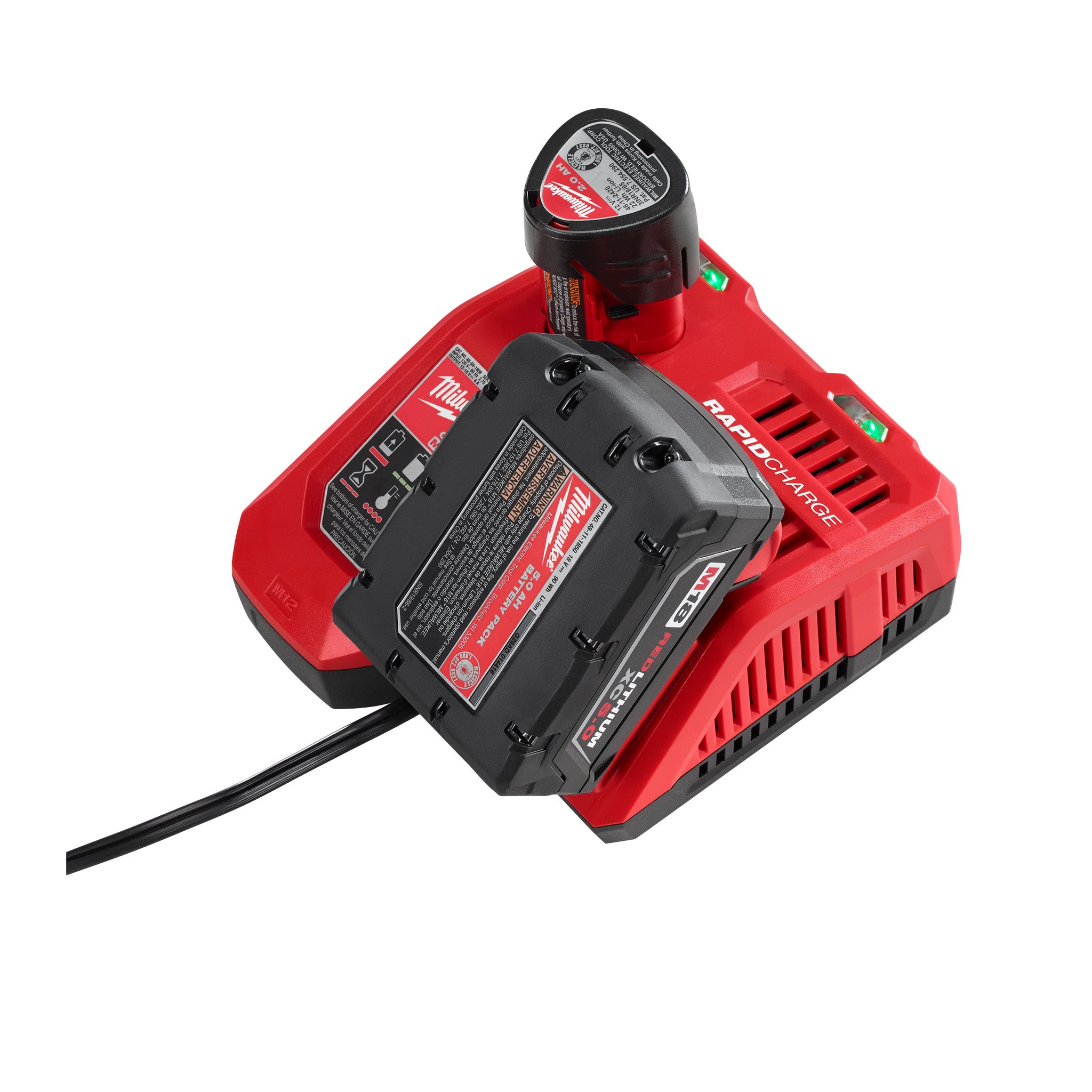 Milwaukee 48-59-1808 - Chargeur rapide multi-tension pour batteries lithium-ion M12/M18 12V/18V