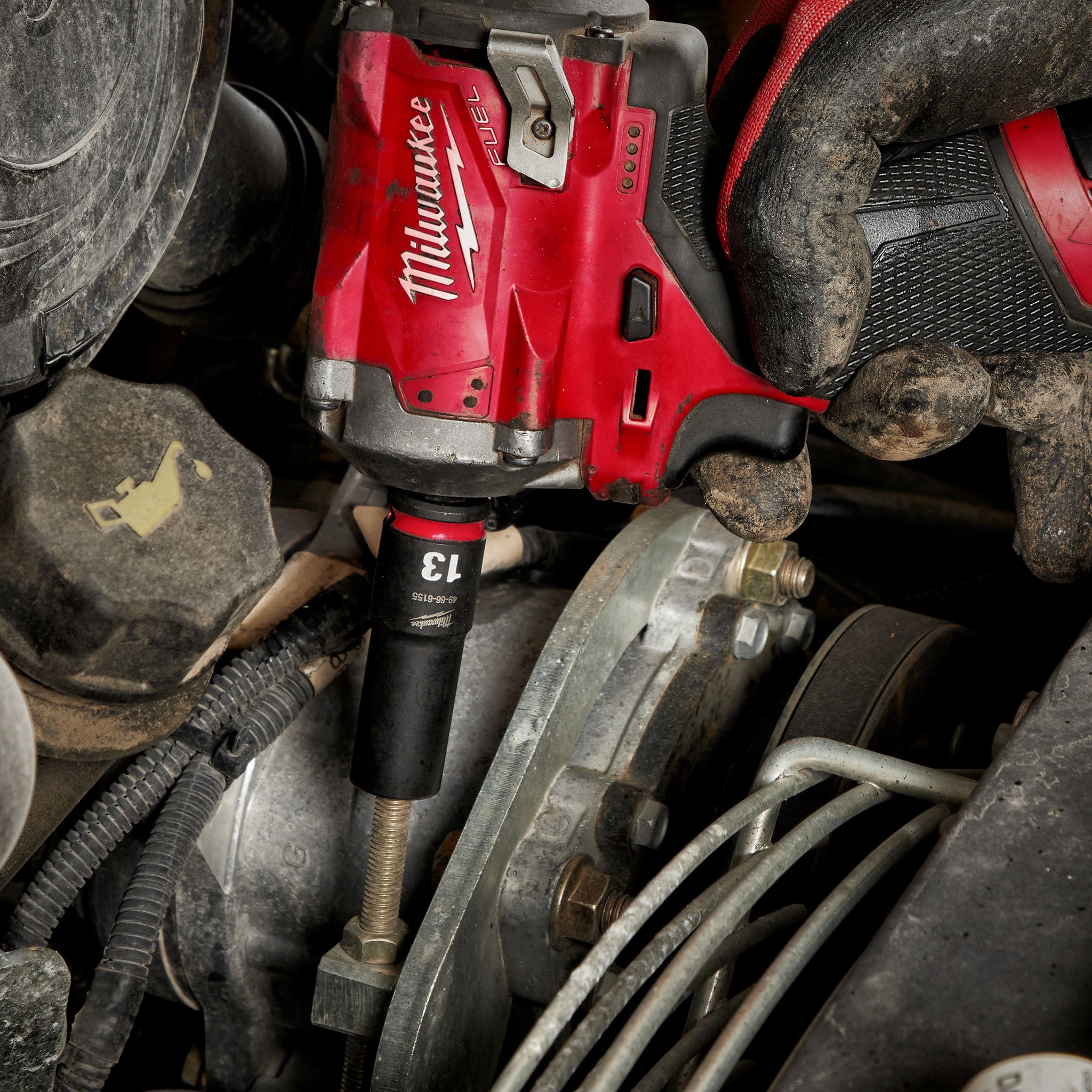 Milwaukee 49-66-7007 - Coffret de 14 douilles courtes 3/8"