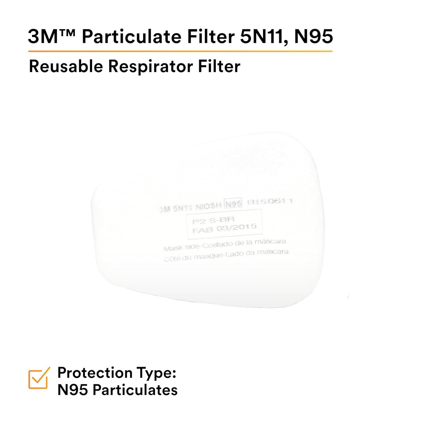 3M 5N11 - N95 Particulate Filters (10-Pack)