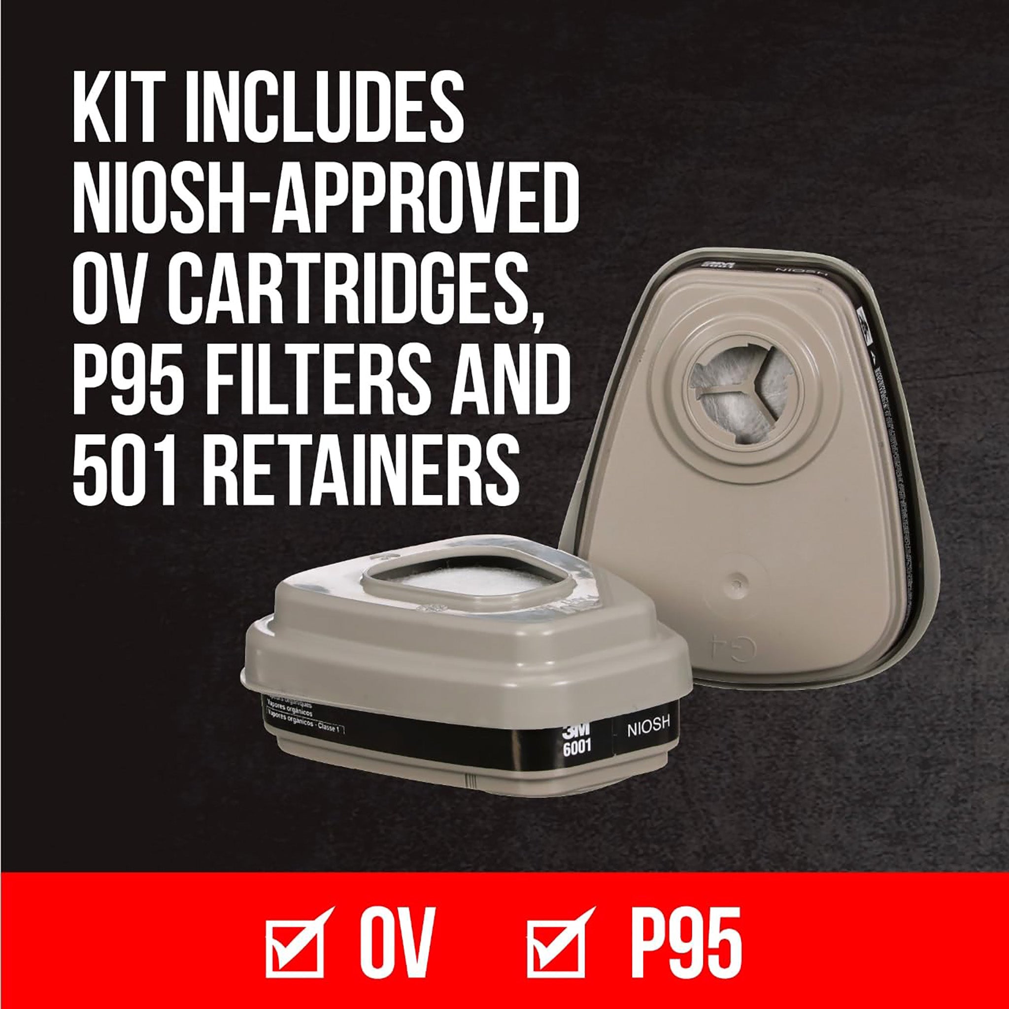 3M 6800 - Full-Face Respirator All-in-One Paint Kit, Medium