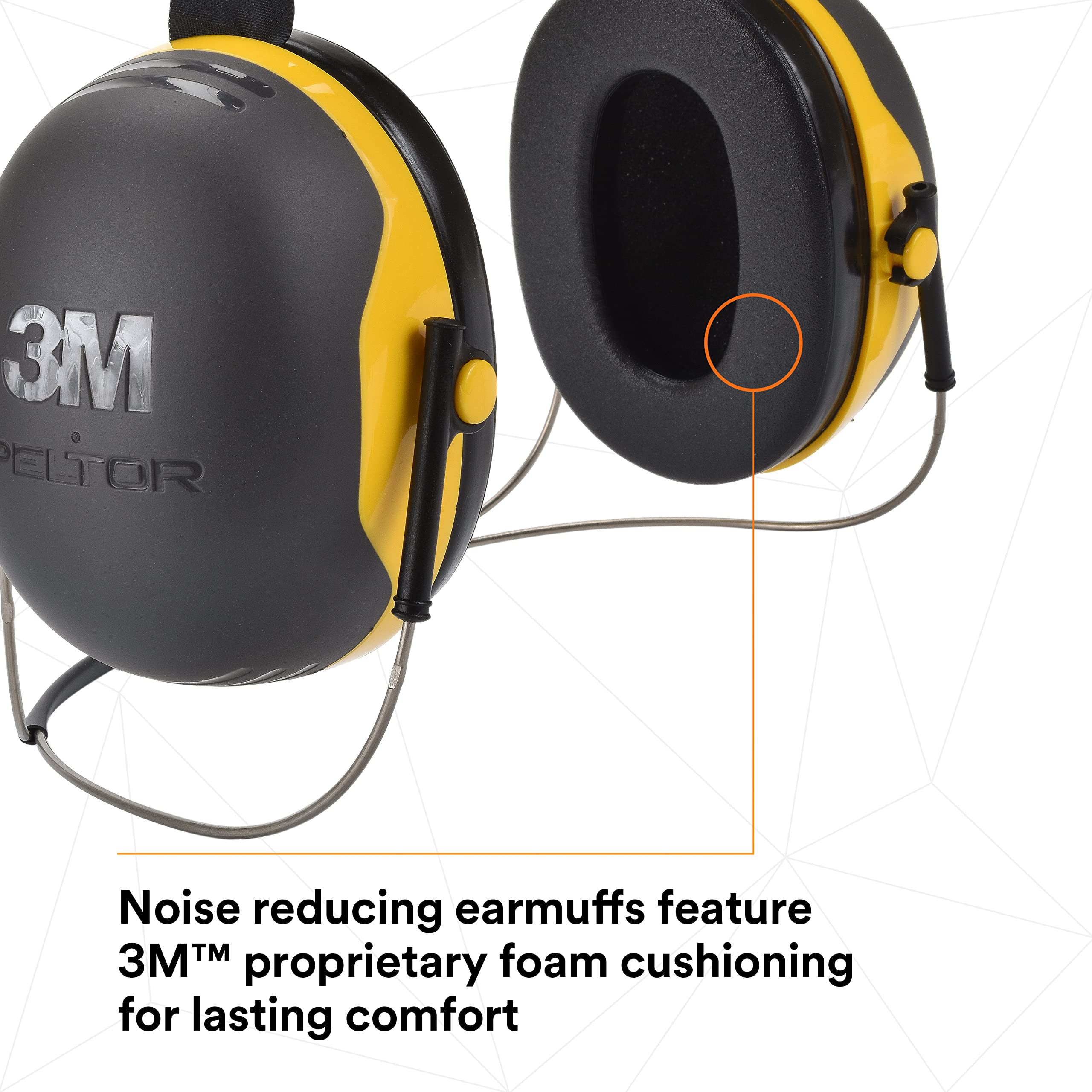 3M X2B - PELTOR X-Series Earmuffs, Behind-The-Head
