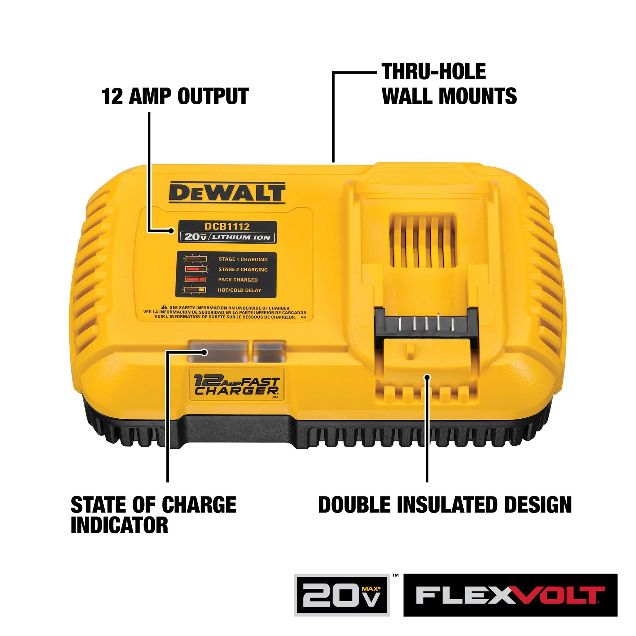 DEWALT DCB1112 - 20V/FLEXVOLT Fast Charger
