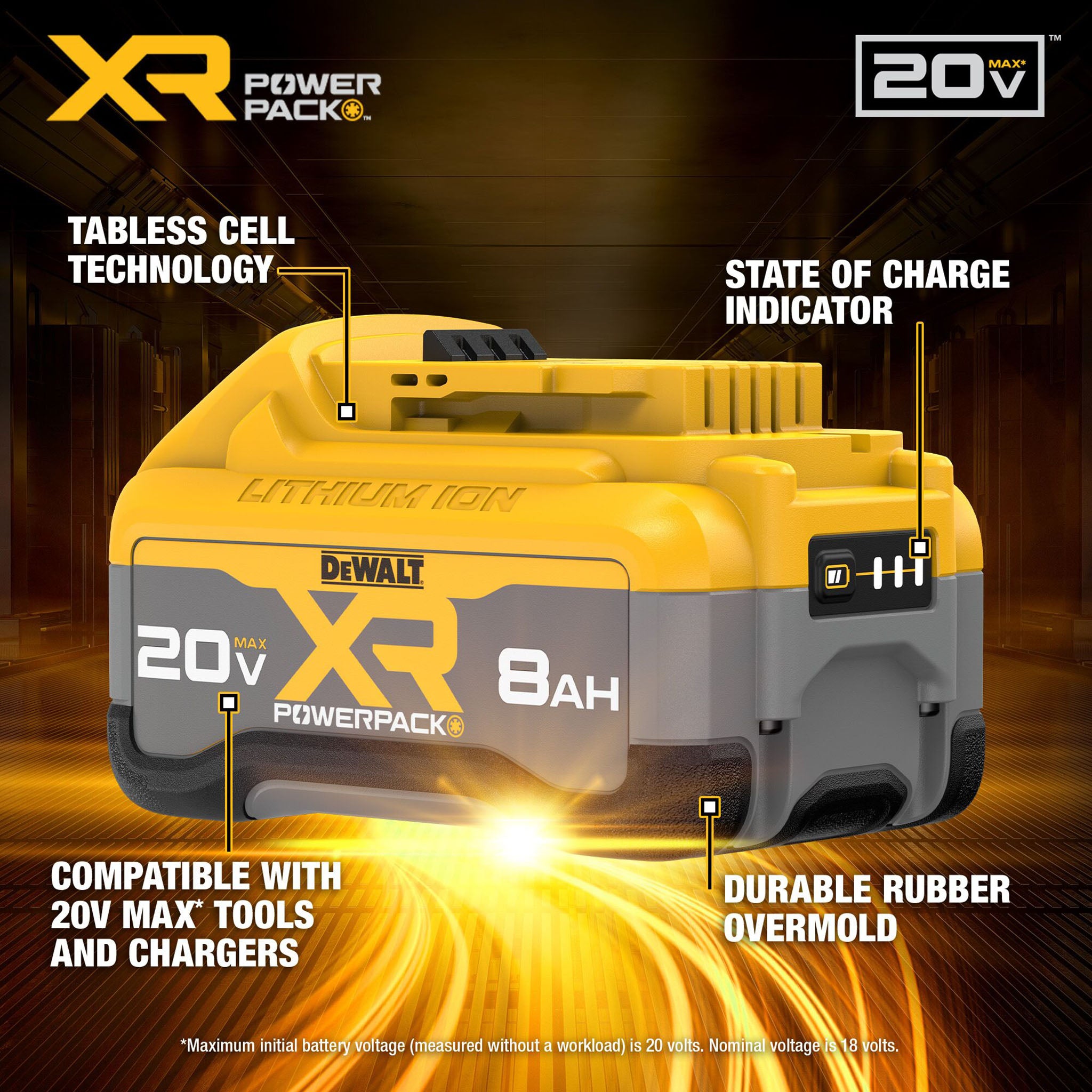 DEWALT DCB2108 - 20V MAX XR Powerpack 8Ah Battery