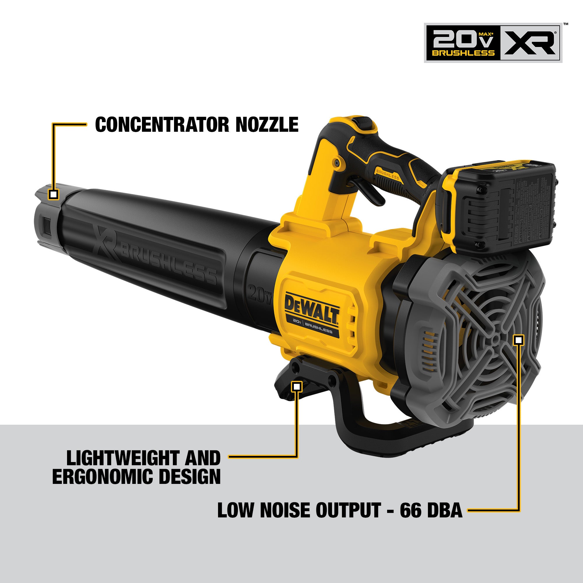 DEWALT DCBL722P1 - 20V MAX XR Lithium-Ion Cordless Brushless Handheld Leaf Blower with 5Ah Battery and Charger
