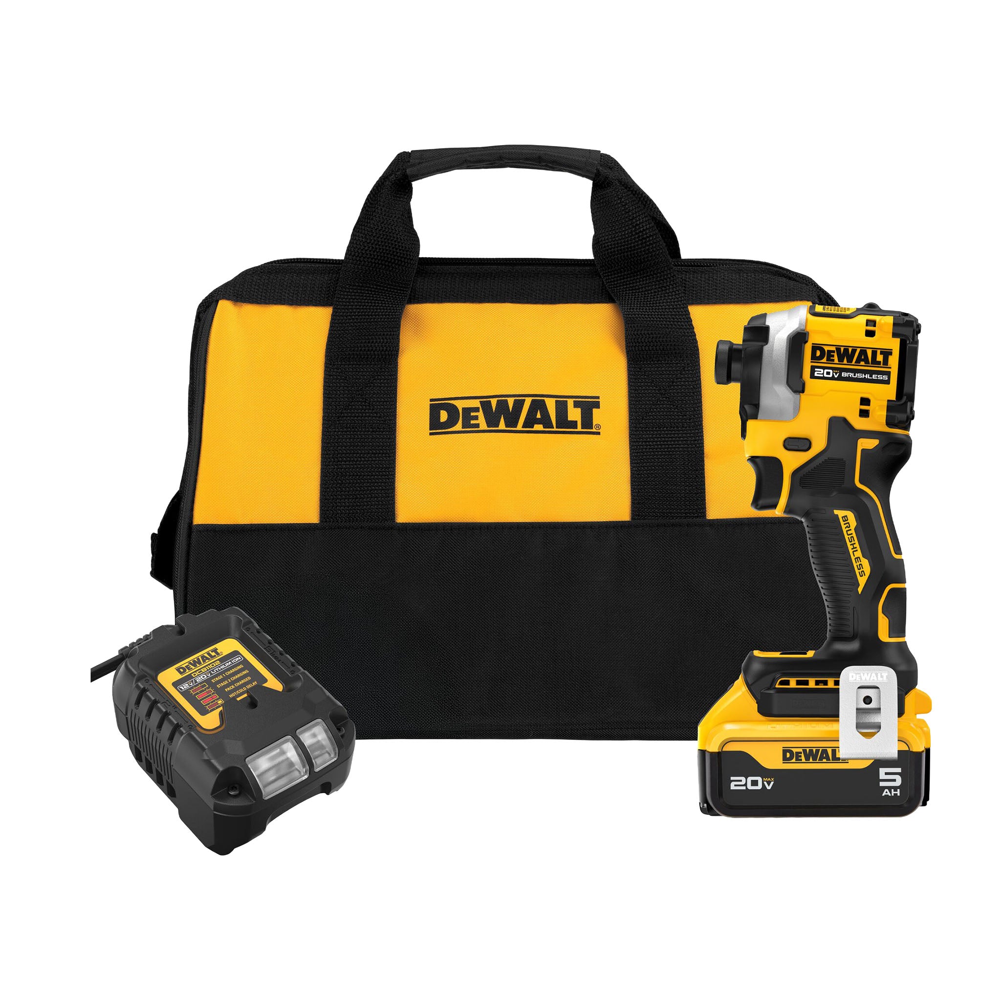DEWALT Atomic DCF850P1 - 20V MAX Atomic Impact Driver Kit (5Ah Battery & Charger)