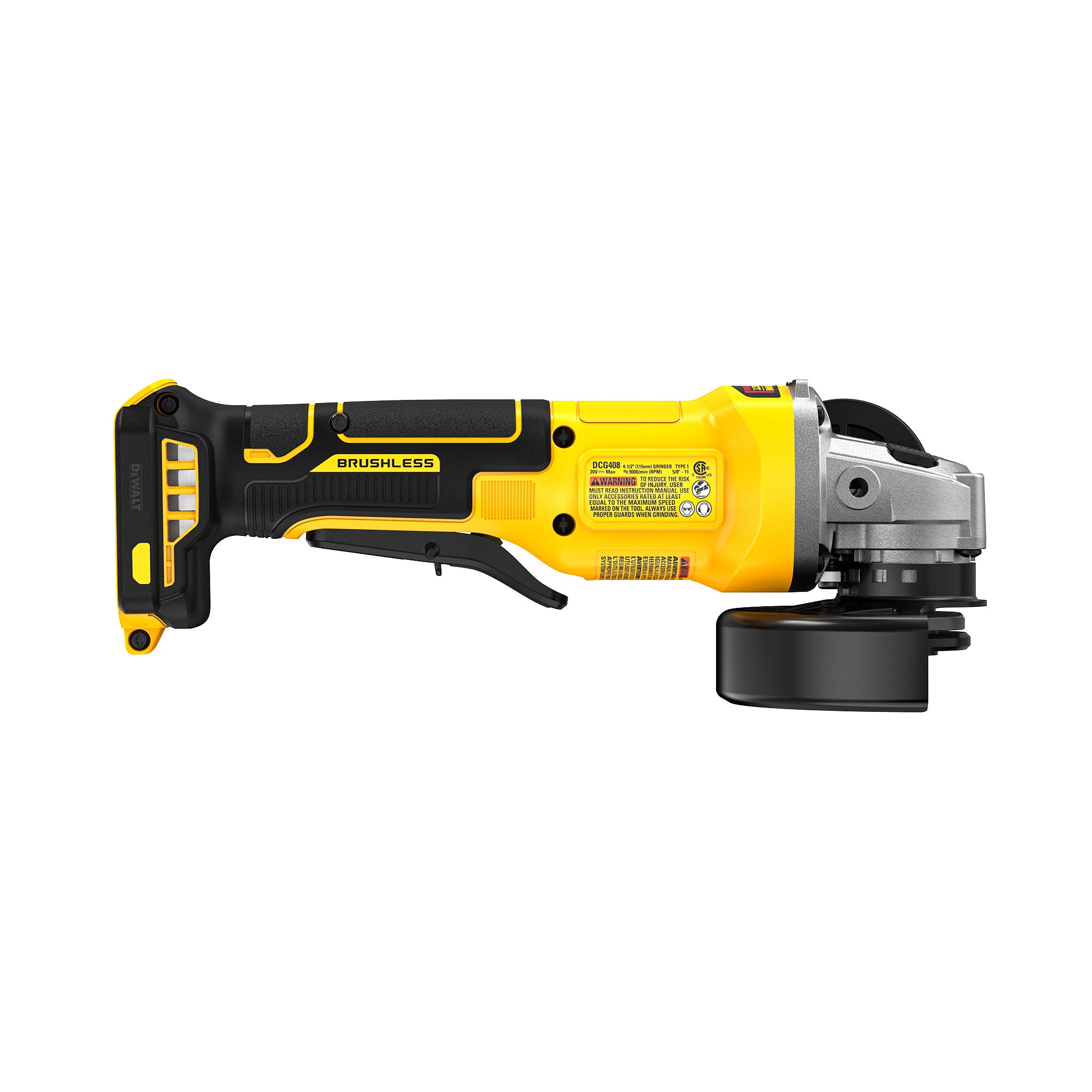 DEWALT DCG408B - 20V MAX Cordless Brushless 4 1/2-in. Paddle-Switch Angle Grinder (Tool Only)