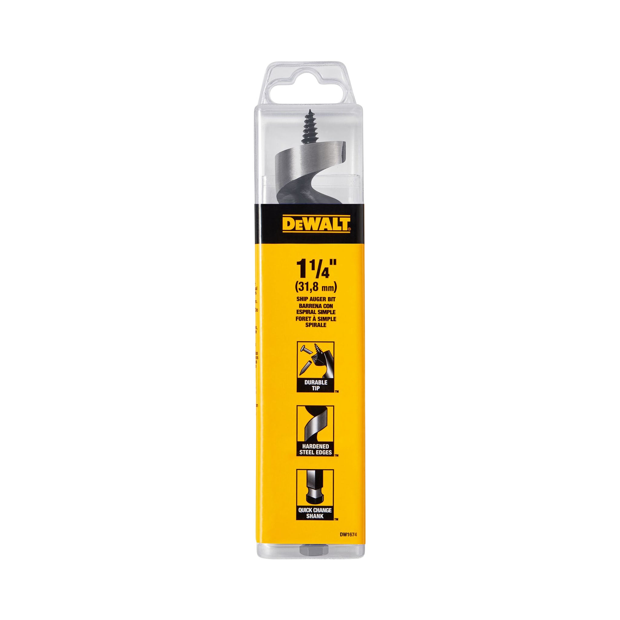 DEWALT DW1674 - 5/8" x 6" Power Ship Auger Bit