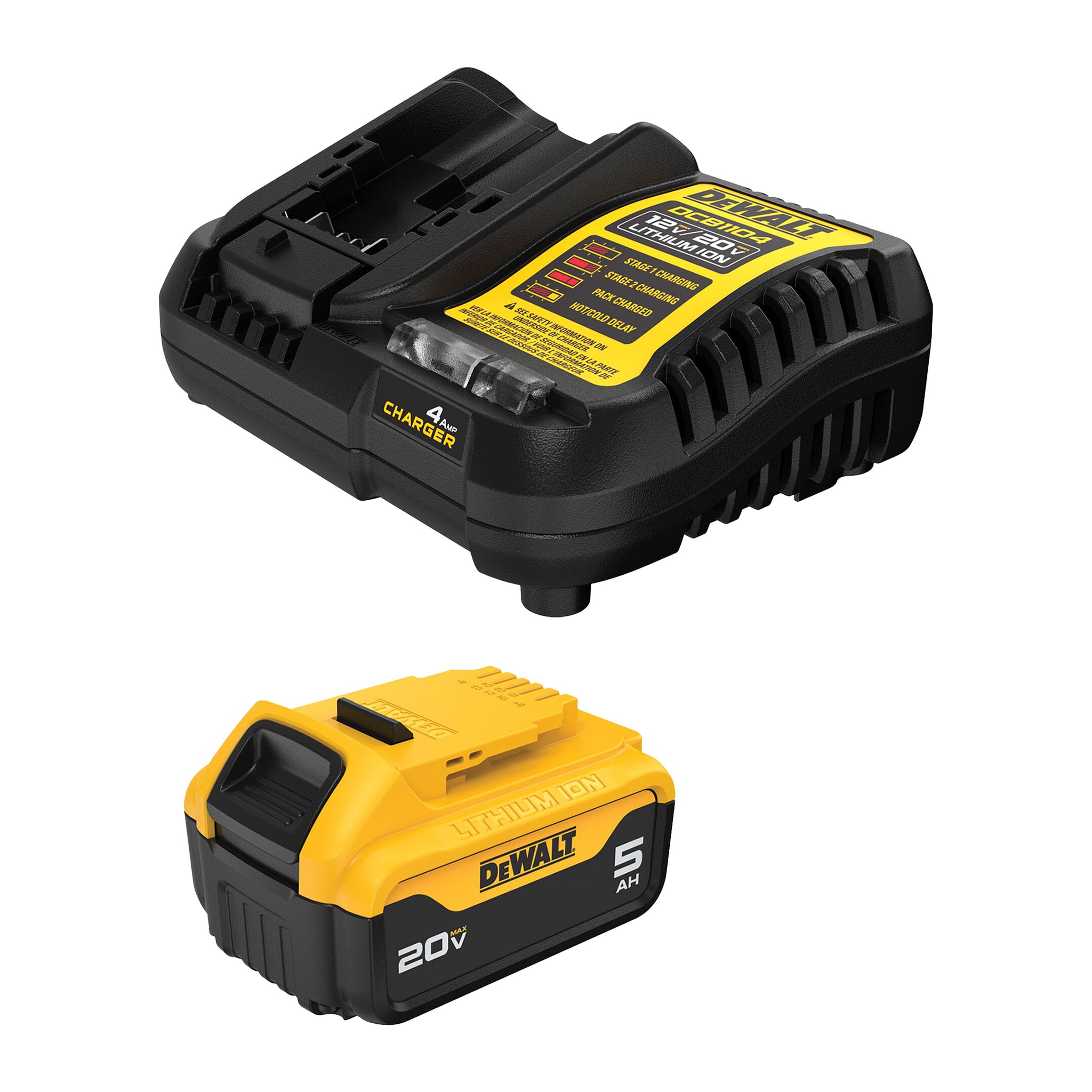 DEWALT DCB205C - 20V MAX XR Lithium-Ion 5.0 Ah Battery and Charger Kit