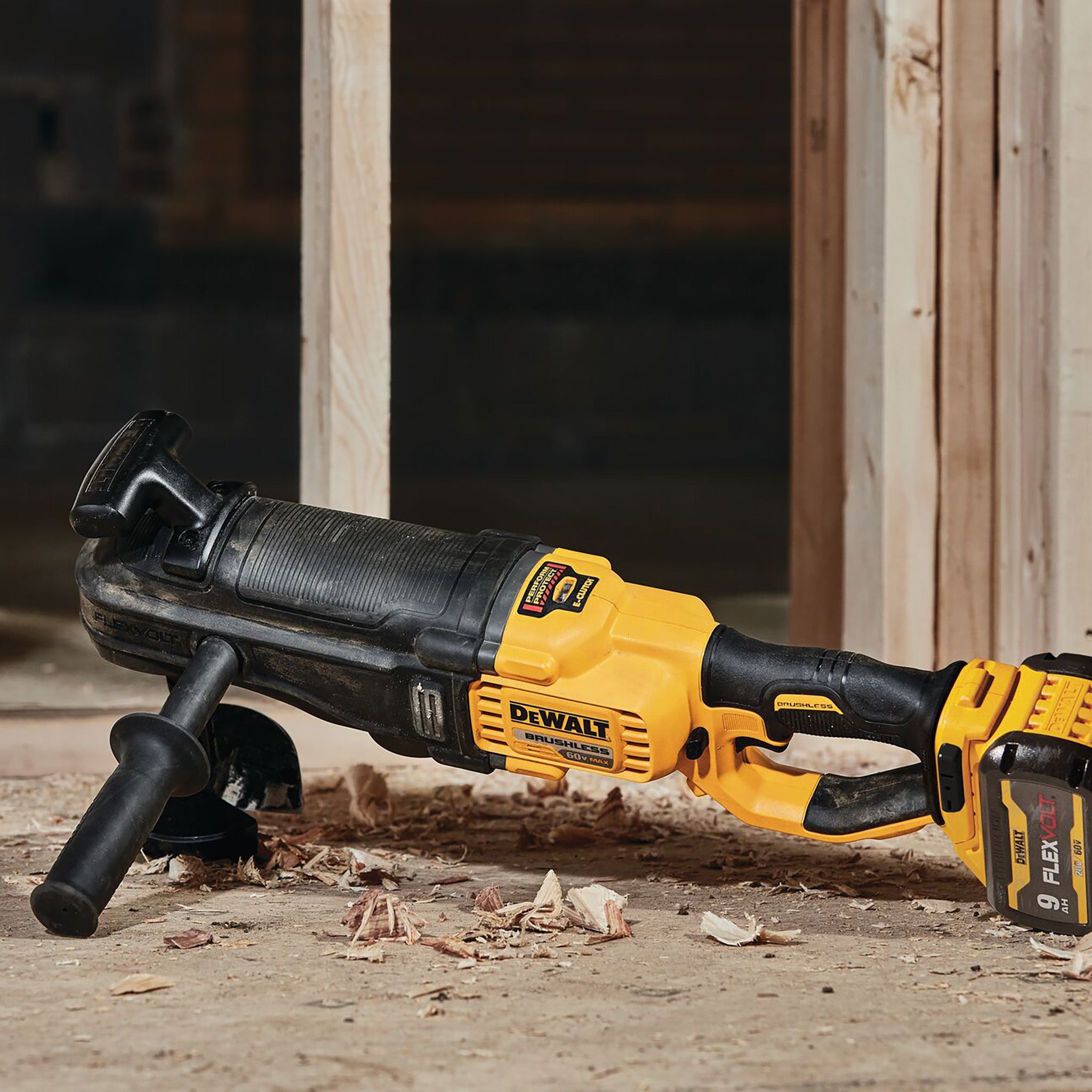 DEWALT DCD471B - Perceuse sans fil sans balai au lithium-ion 60 V MAX FLEXVOLT à changement rapide pour montants et solives avec système E-Clutch (outil seulement)