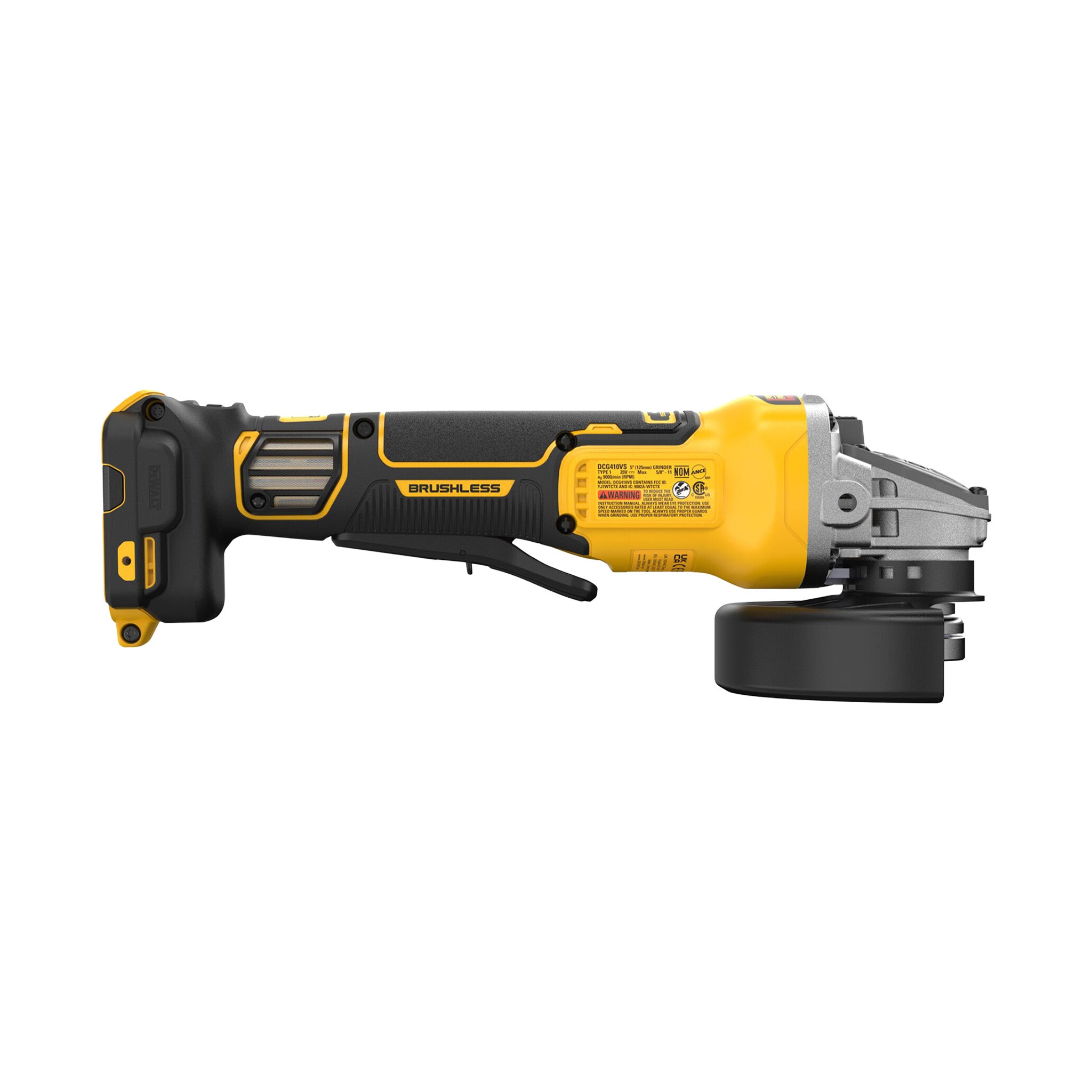 DEWALT DCG410VSB - 20V MAX XR Cordless Brushless 4-1/2 to 5 in. Die Paddle Switch Grinder, Variable Speed (Tool Only)