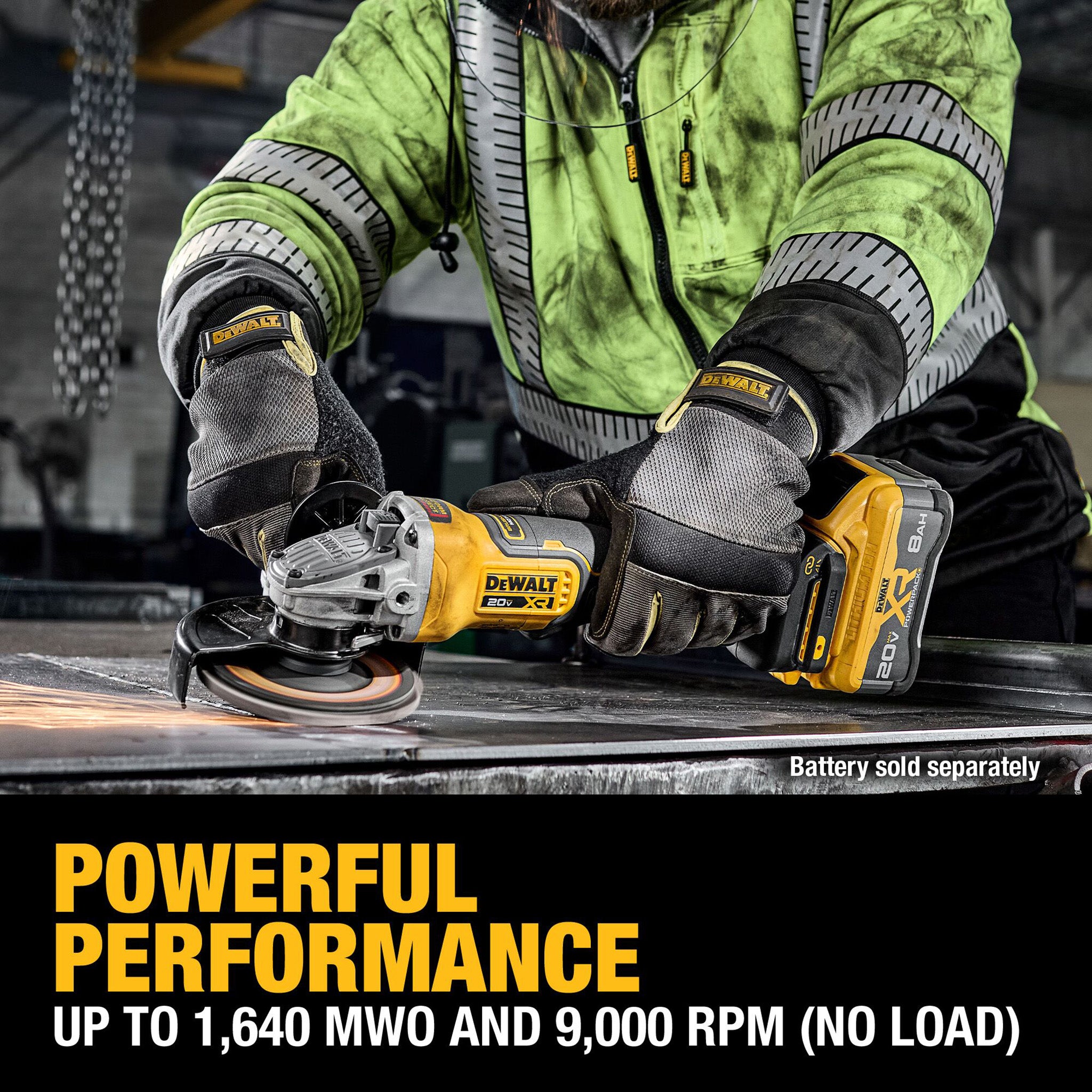 DEWALT DCG410VSB - 20V MAX XR Cordless Brushless 4-1/2 to 5 in. Die Paddle Switch Grinder, Variable Speed (Tool Only)