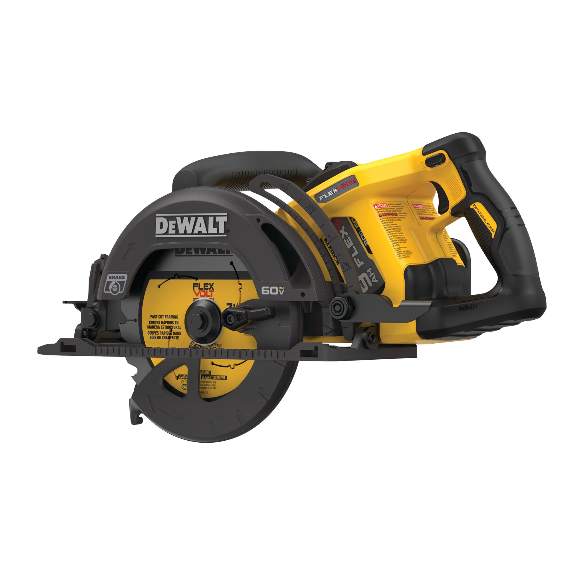 DEWALT DCS577X1 - 60V MAX FLEXVOLT Cordless Brushless 7-1/4in Wormdrive Style Circular Saw Kit with 9.0 AH Battery