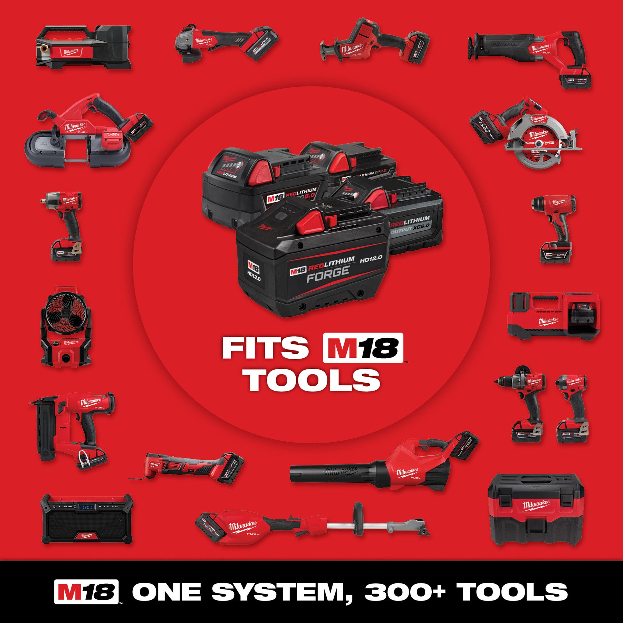Milwaukee 48-11-1865 - 18V M18 Lithium-Ion Extended Capacity (XC) 6.0 Ah REDLITHIUM HIGH OUTPUT Battery