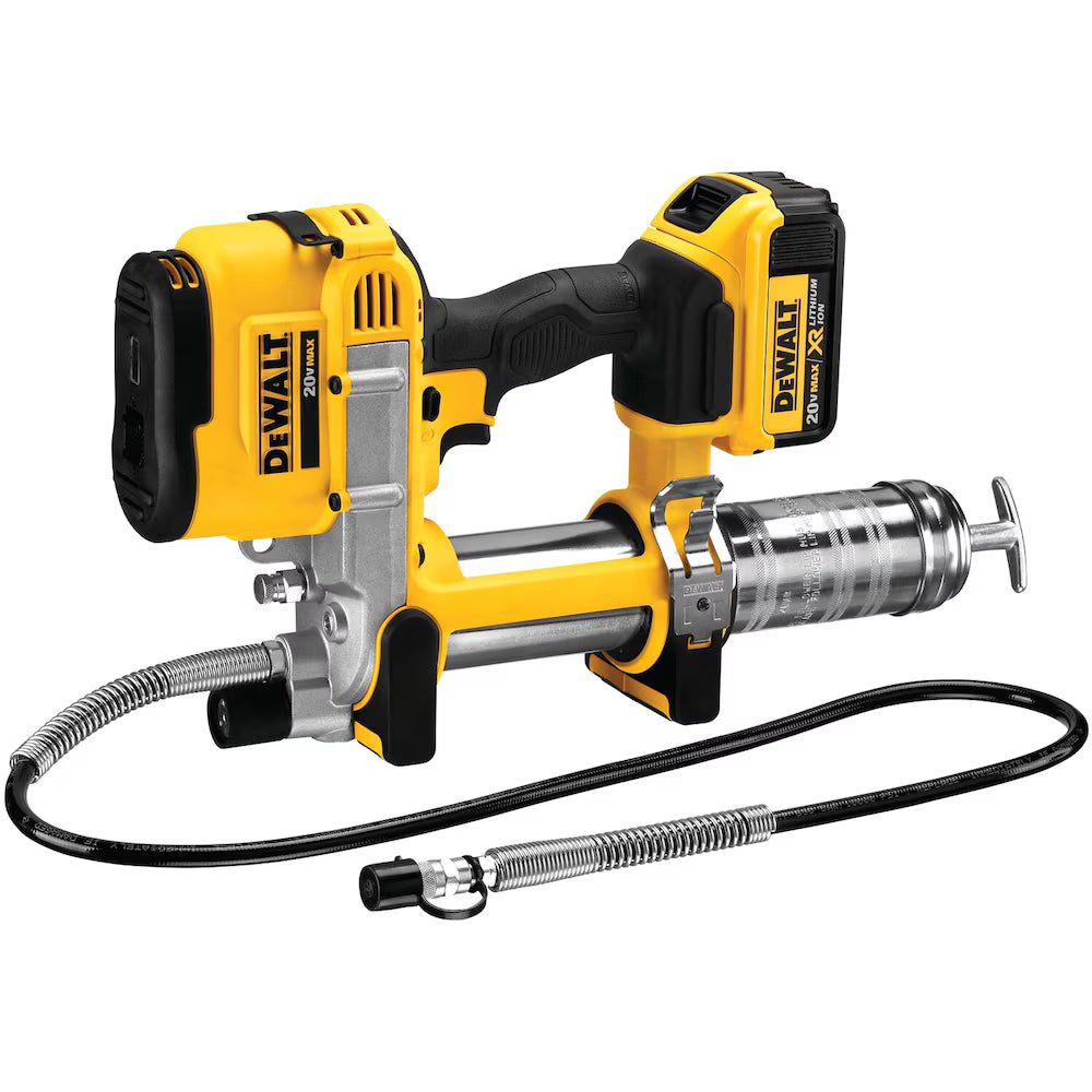 DEWALT DCGG571M1 - 20V MAX Lithium-Ion Cordless Grease Gun Kit with 4Ah Battery, Charger and Case