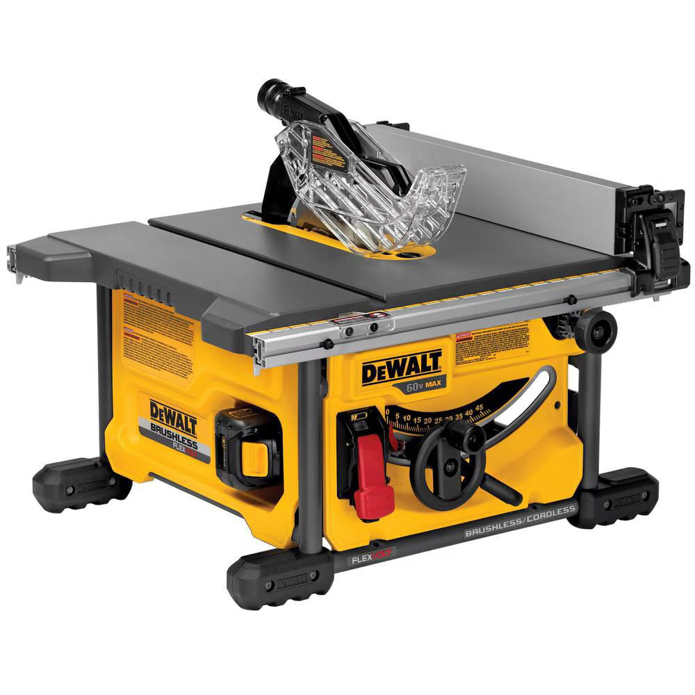 DEWALT DCS7485T1 - Scie de table sans fil sans balai au lithium-ion FLEXVOLT 60 V MAX de 8-1/4 po avec batterie 6 Ah et chargeur