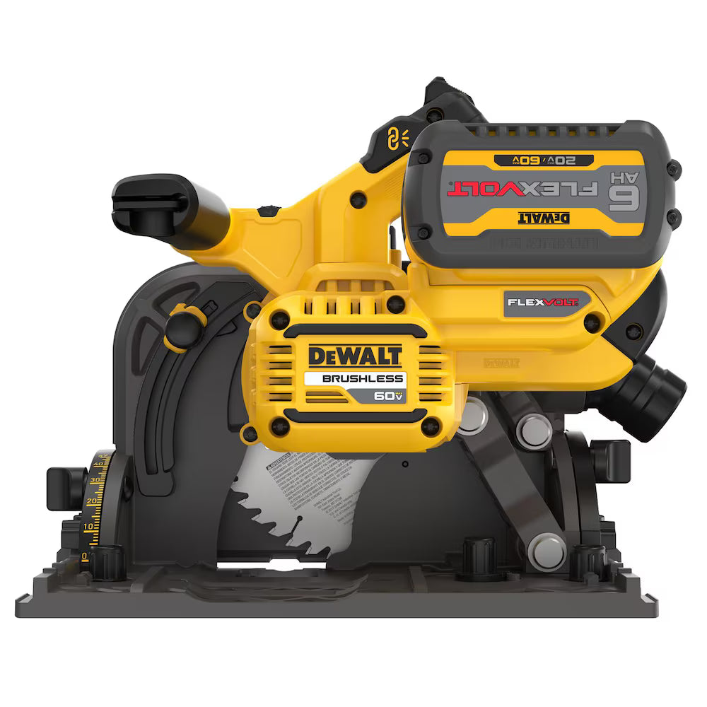 DEWALT DCS520T1 - Scie circulaire plongeante sans fil 60V MAX FLEXVOLT Lithium-Ion sans balais 6-1/2 po avec batterie 6Ah, chargeur et étui