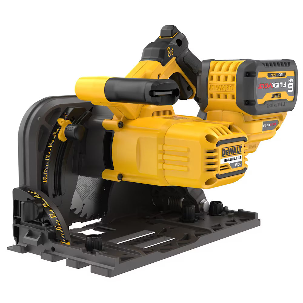DEWALT DCS520T1 - Scie circulaire plongeante sans fil 60V MAX FLEXVOLT Lithium-Ion sans balais 6-1/2 po avec batterie 6Ah, chargeur et étui