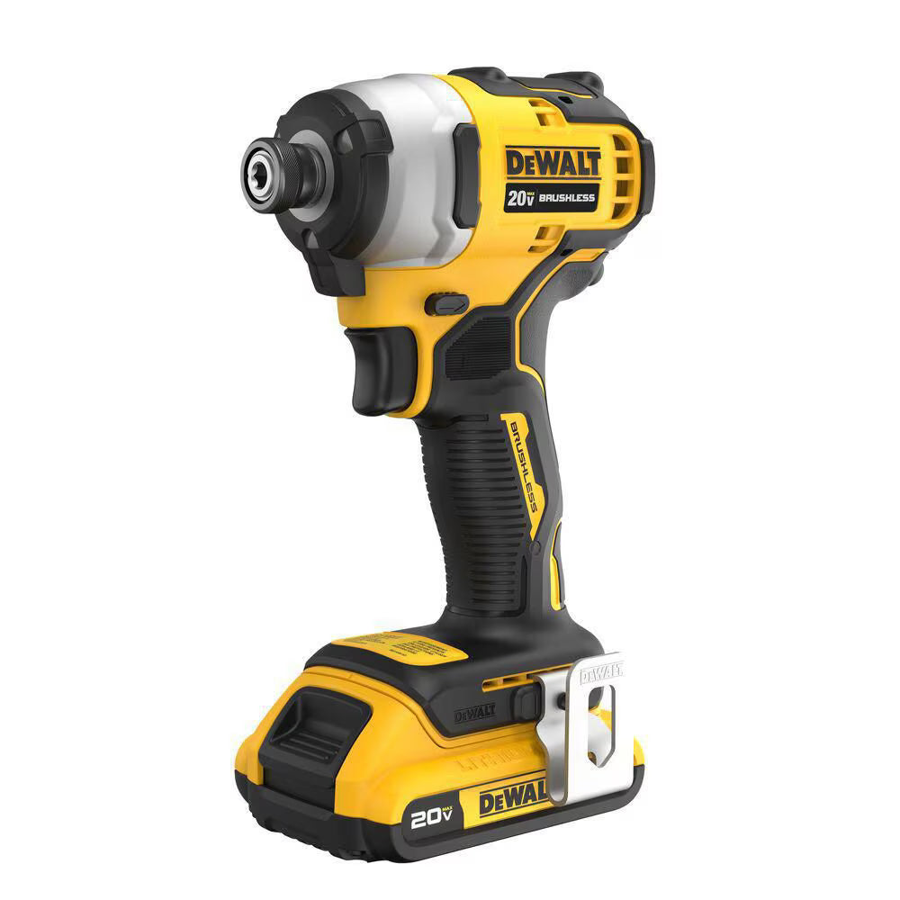 DEWALT DCF809D1 - 20V MAX ATOMIC Lithium-Ion Brushless Cordless Compact 1/4 inch Impact Driver Kit - with 2.0Ah Battery, Charger & Bag